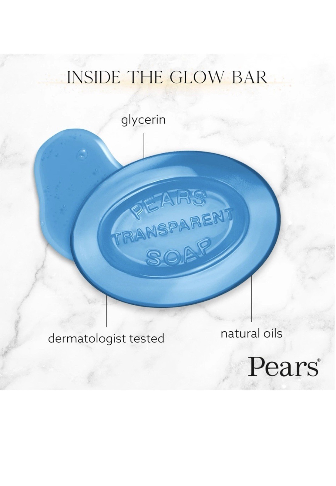 Pears Transparent Soap with Mint Extract 3 Pack Pure & Gentle Bar Soap 4.4oz