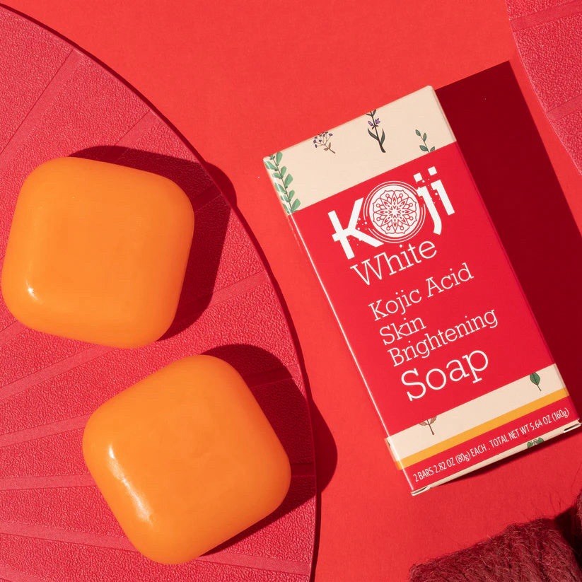 Koji White Kojic Acid Skin Brighting Soap, 2 Bars 80g Each Sealed-exp. 7/12/2026
