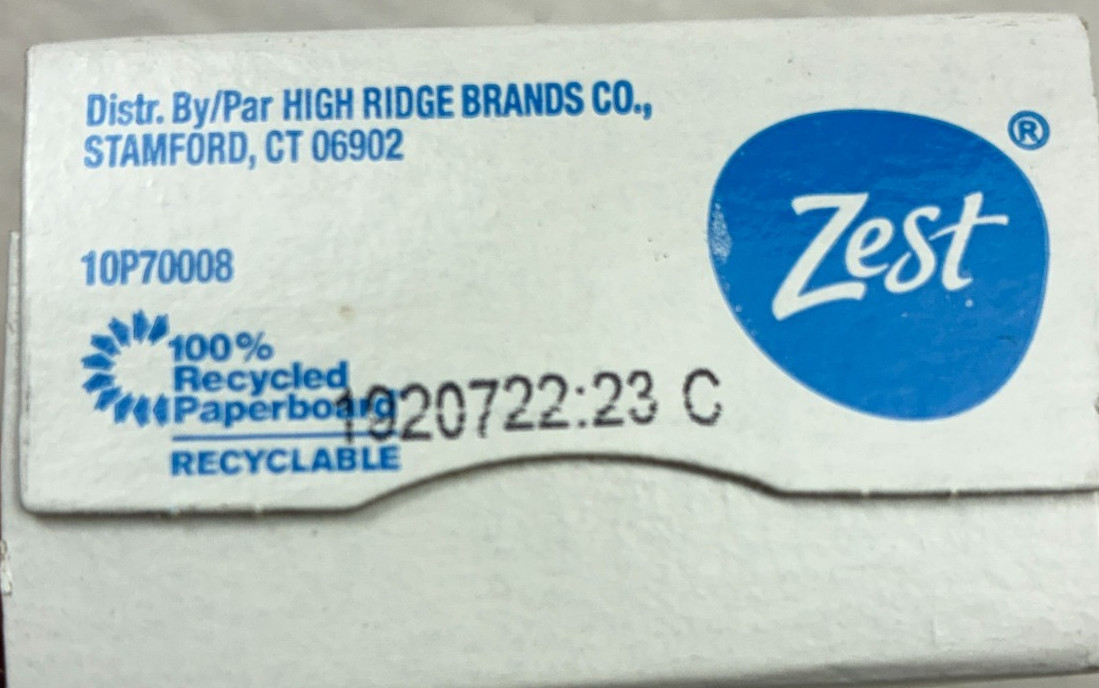Lot Of 7 Zest Ocean Breeze Tidal Wave Fresh Bars w Sea Minerals 3.2 Oz Bar Soap