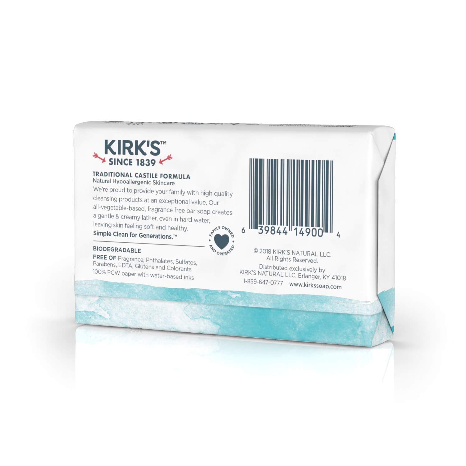 Moisturizing Fragrance Free Castile Soap Pack of 6 – Gentle on Skin & Earth