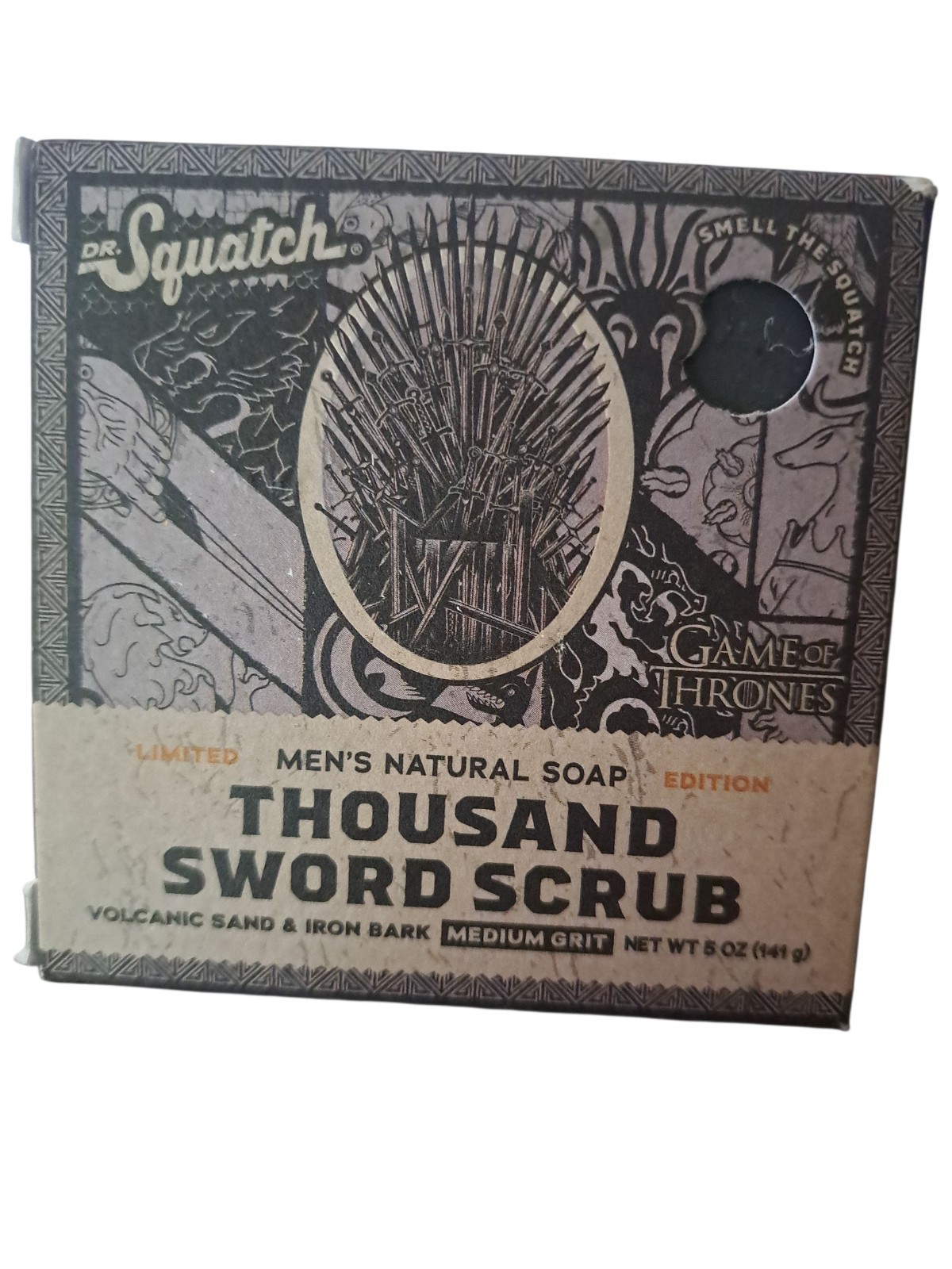 3 -DR. SQUATCH Men’s All Natural Bar Soap – Thousand Sword Scrub – 5oz (NEW)