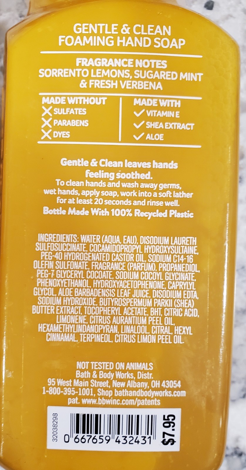 5 Bath & Body Works LIMON CELLO Gentle Foaming Hand Soap 8.75 oz