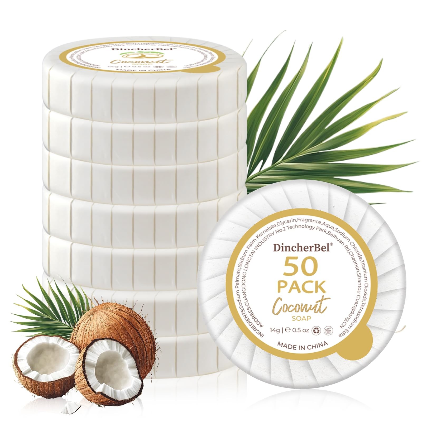 Hotel Soap Bars – 0.5 oz 50 Capsules Individual Round Soap (Travel Size) – Bu…