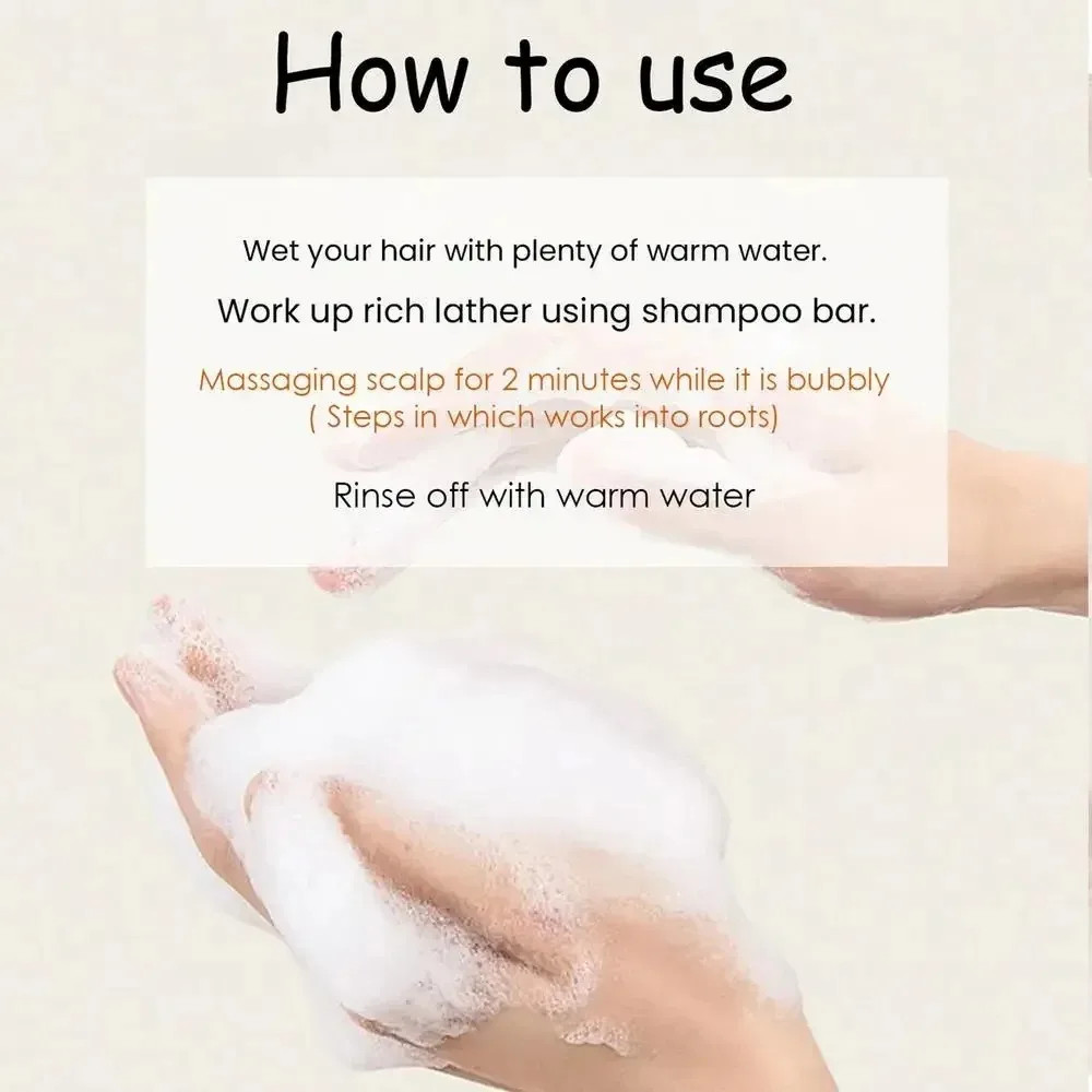 Organic Rice Shampoo Soap Bar Hair Nourishing Conditioning Soap