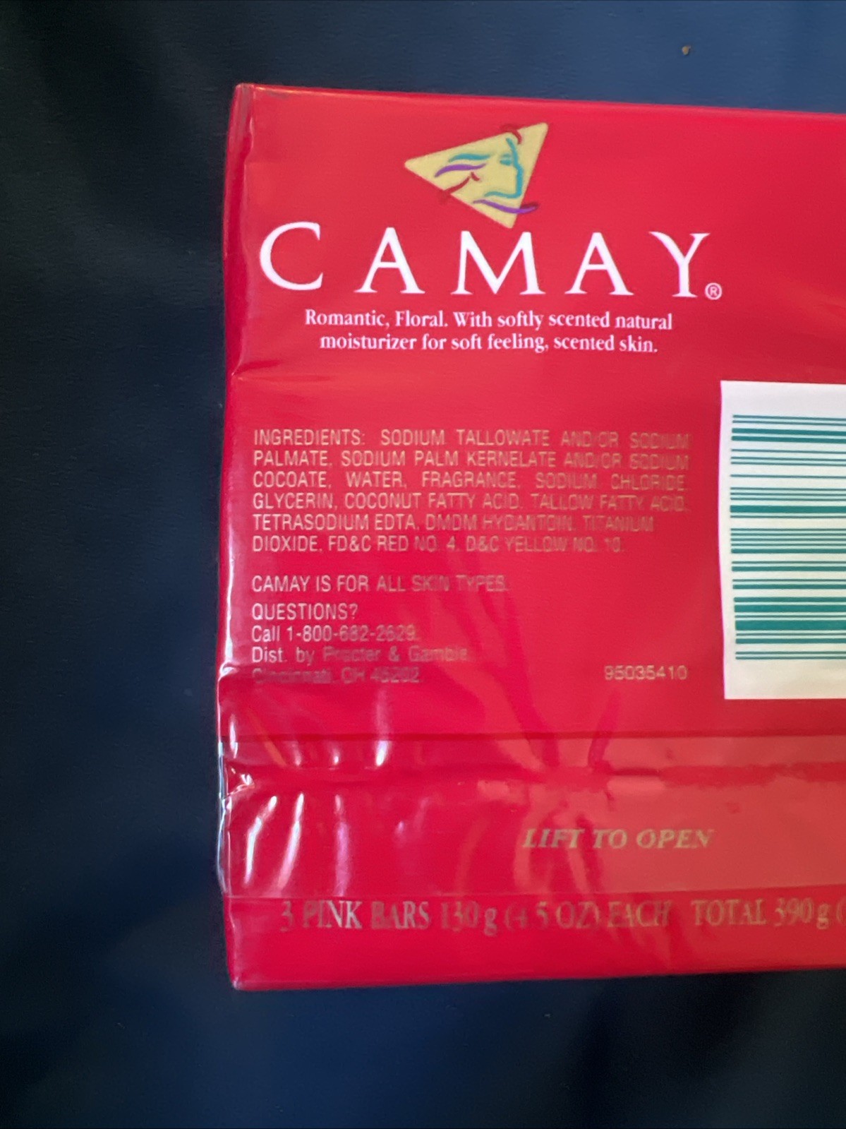 Camay Classic Pink Soap Softly Scented Beauty Bar 3-Pack Bath Bars 4.5 oz 1999