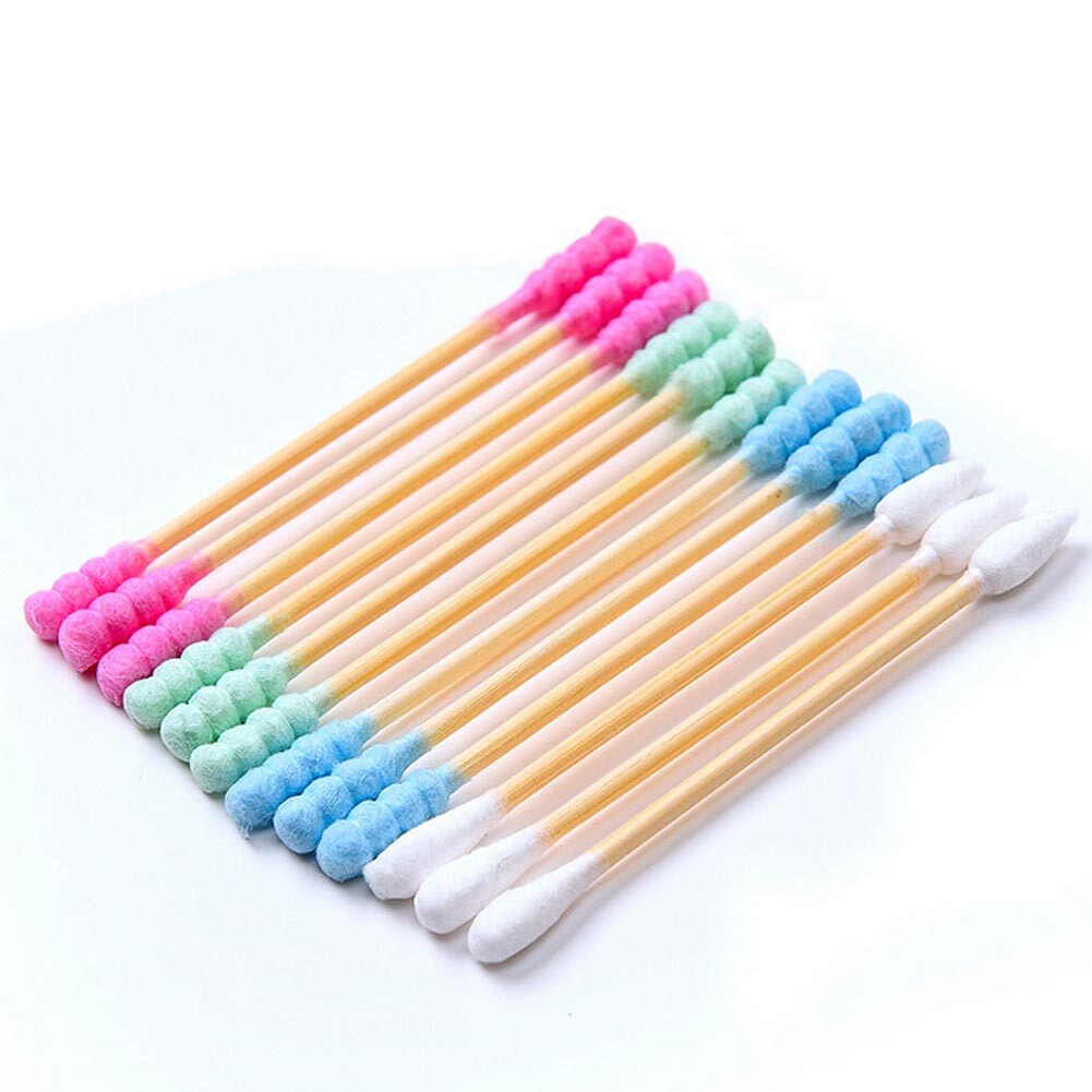 100x Cotton Swabs Swab Q-tips Wood Wooden Handle Cleaning Applicators Cosmetic
