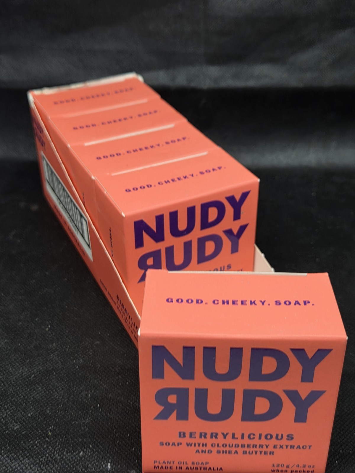 Lot Of 5 Nudy Rudy Berrylicious Soap Shea Butter Cloudberry Extract