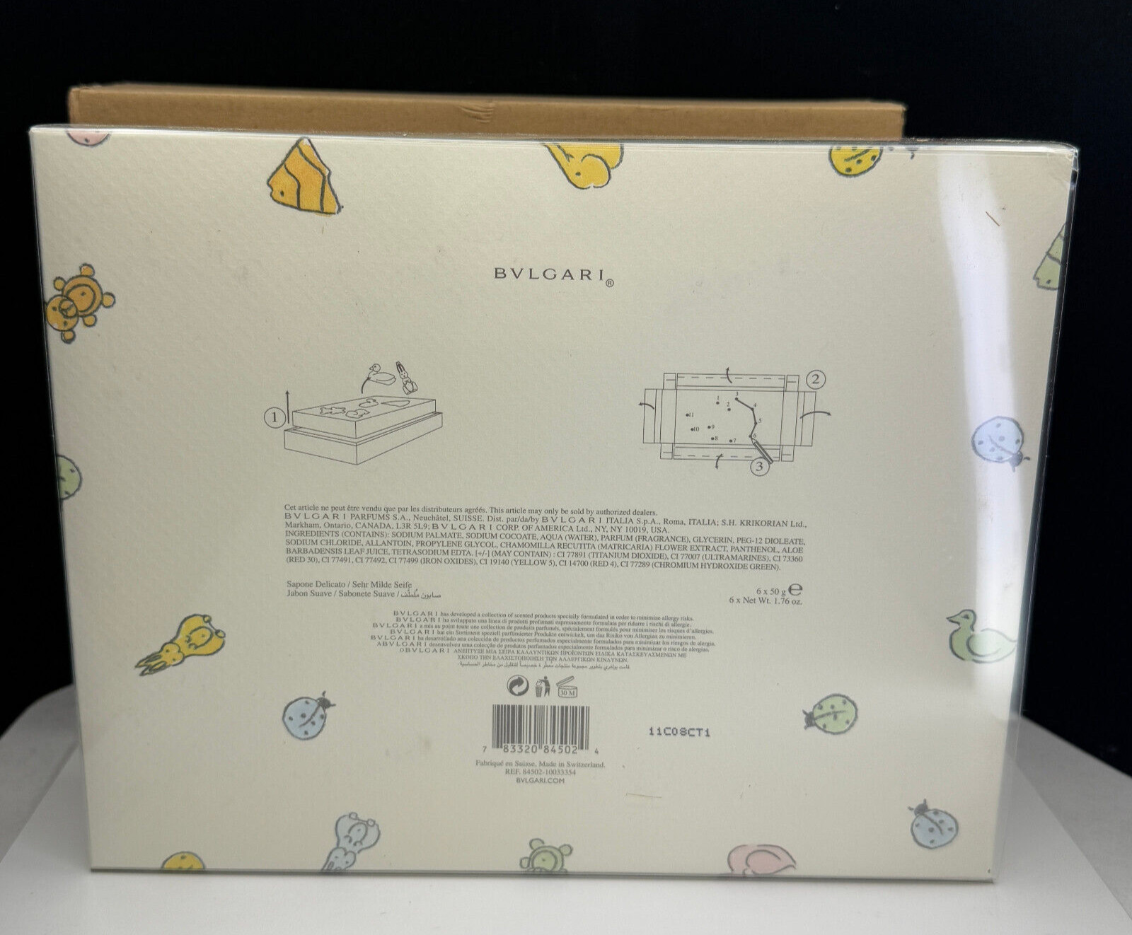 BVLGARI Petits et Mamans Gentle Soap Coffret Set 6 X 50 g NIB