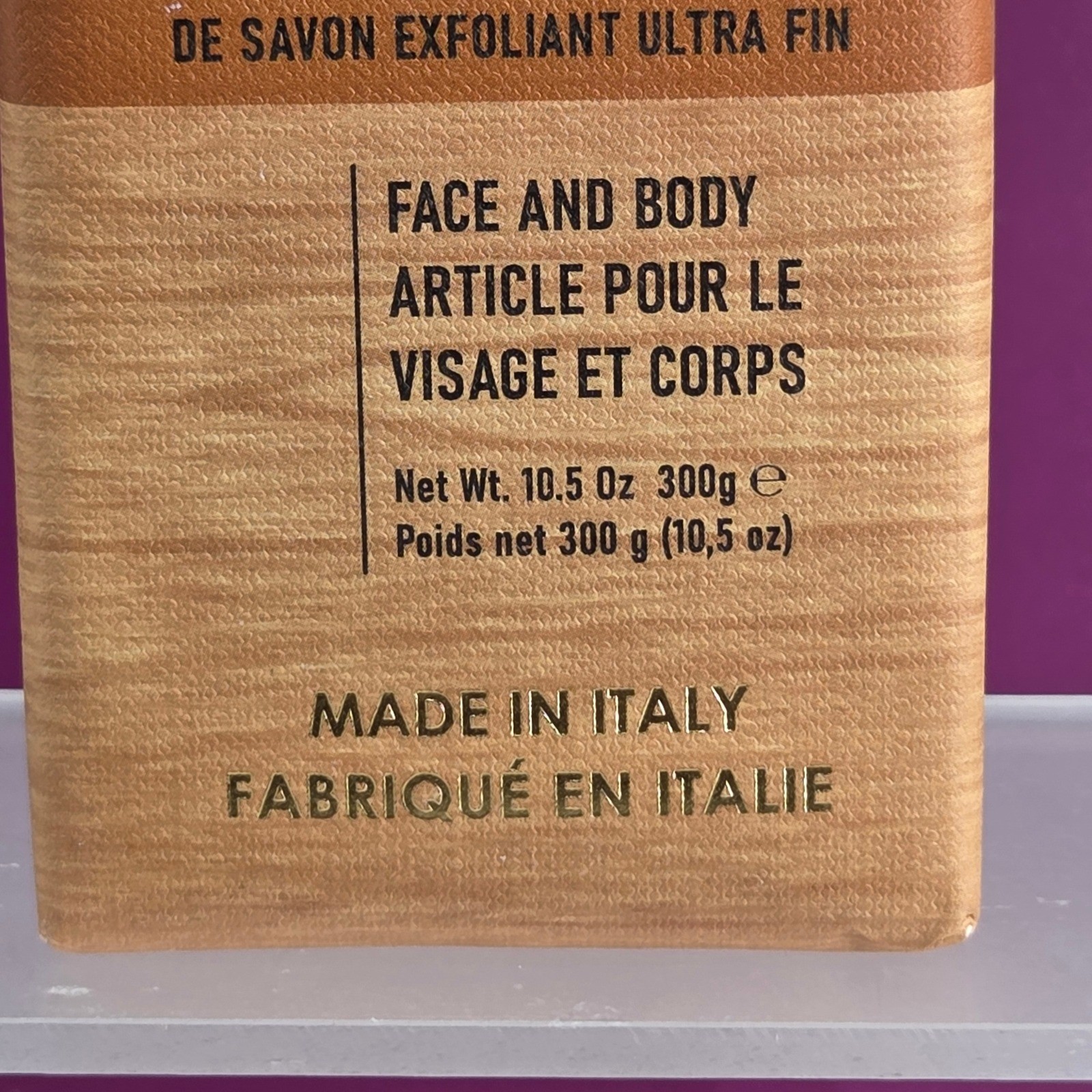 Saponificio Varesino Scrub Soap Mens 10.5oz Old Bourbon Italian Triple Milled