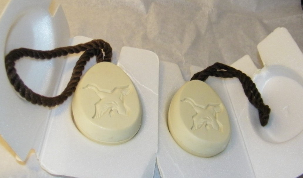 2- Vintage 1978 AVON Mallard Duck Dish Replacement Soap On a Rope Soap Only