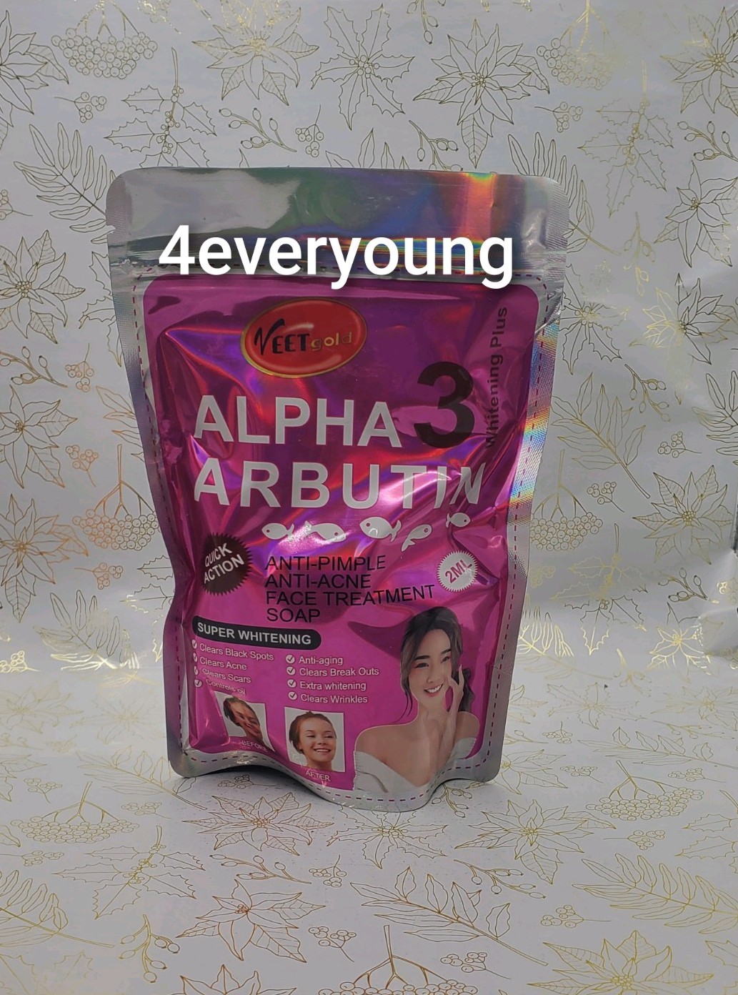 Veet Gold ALPHA ARBUTIN Anti Pimple,Anti Acne &Face Soap 💯% Effective