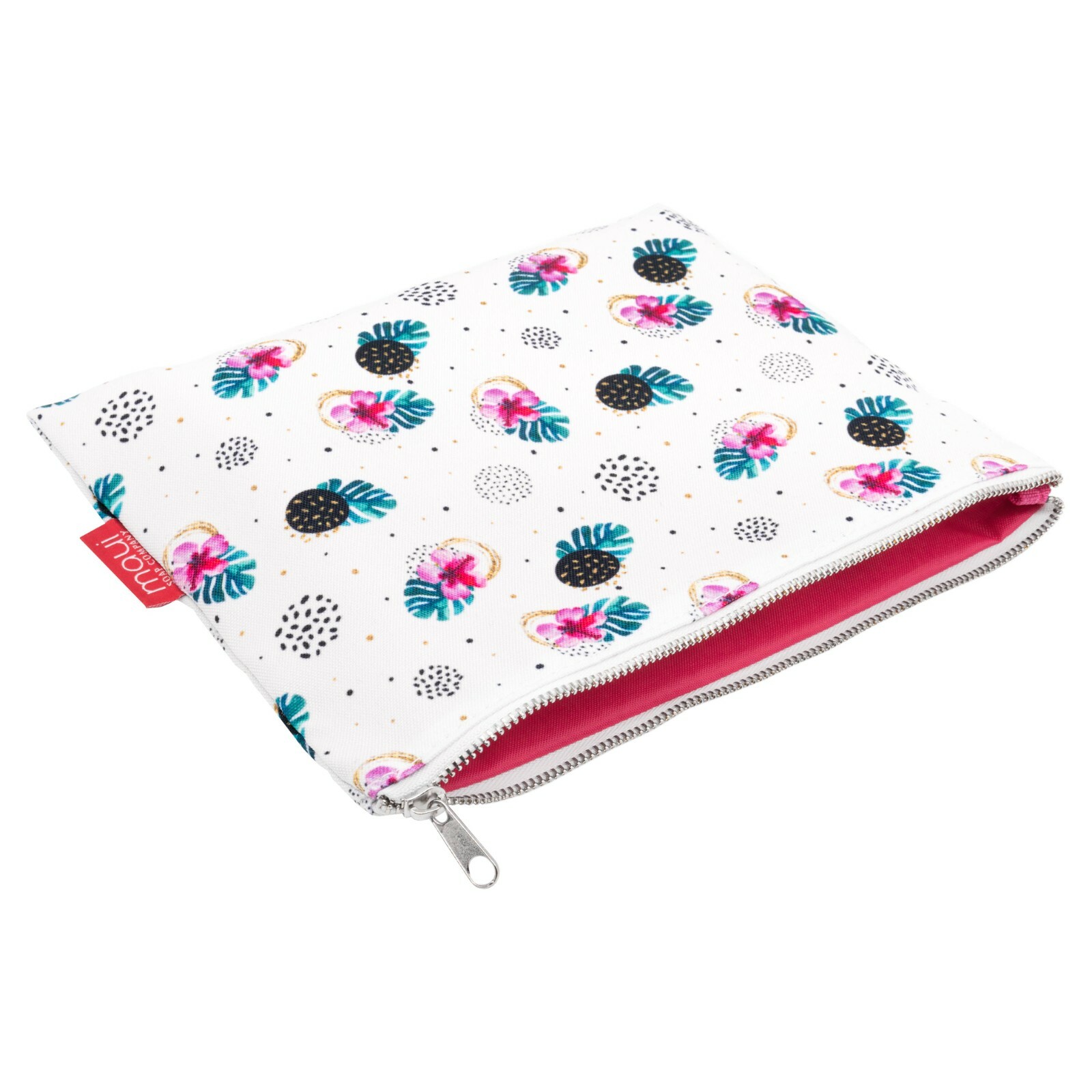 Maui Soap Co Hibiscus Dot Travel Pouch Make up Bag