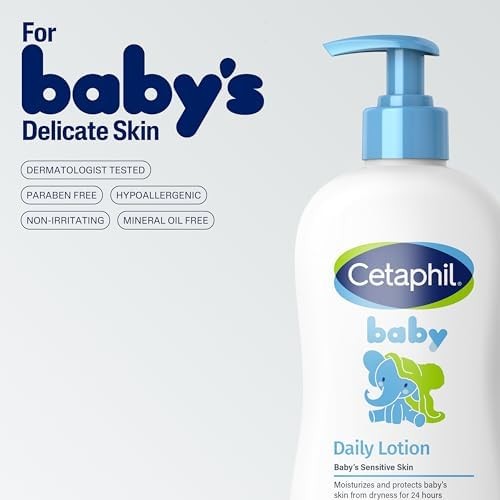 Cetaphil Baby Daily Lotion, Organic Calendula, Sensitive Skin, 13.5 fl oz