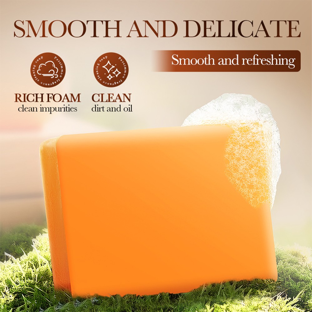 10PCS Natural Persimmon Body Soap Lasting Fragrance for All Skin Anti-Sweat Odor