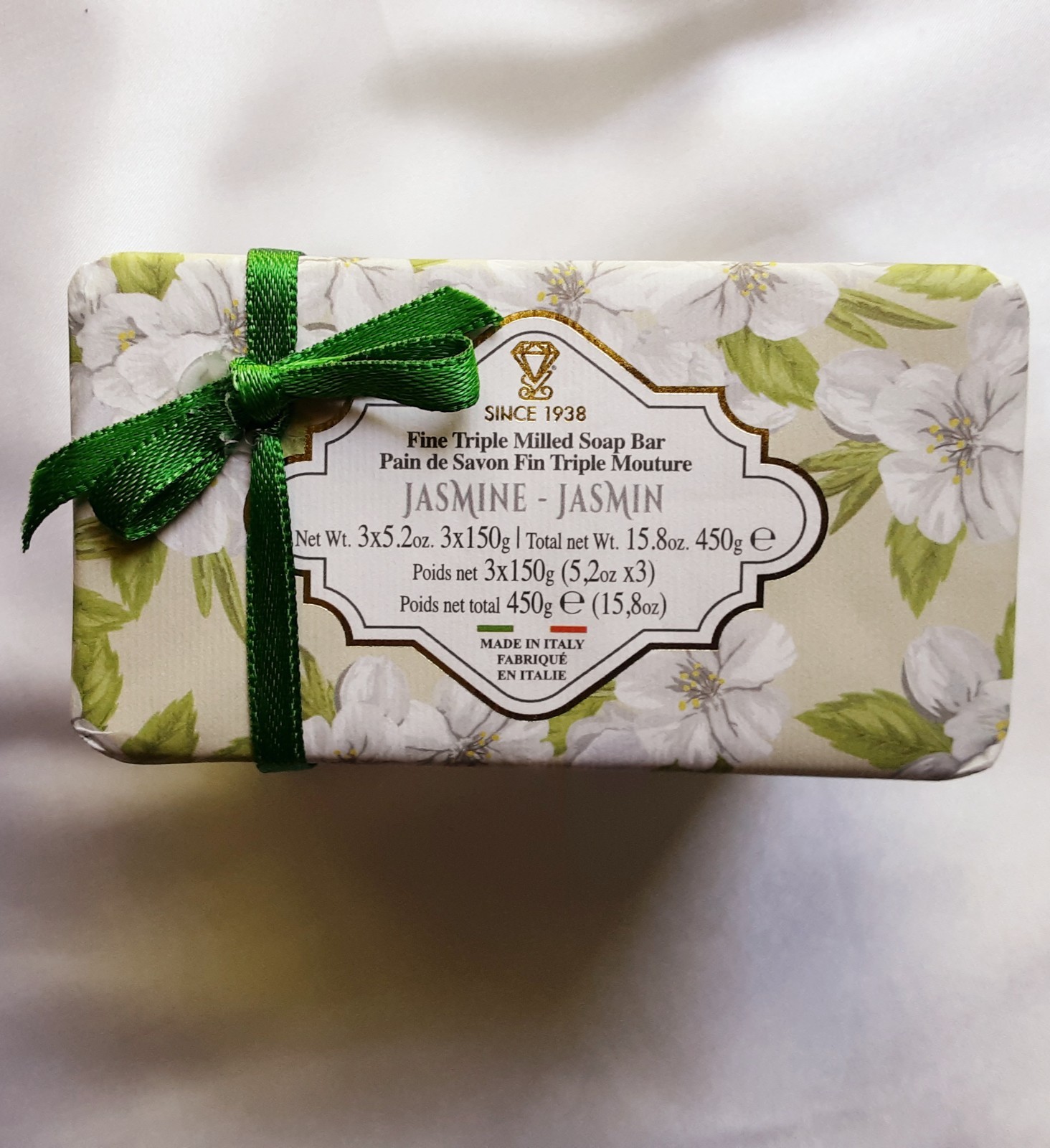 Saponificio Zeni Diamante srl Triple Milled Jasmine Soaps 3 x 5.2oz