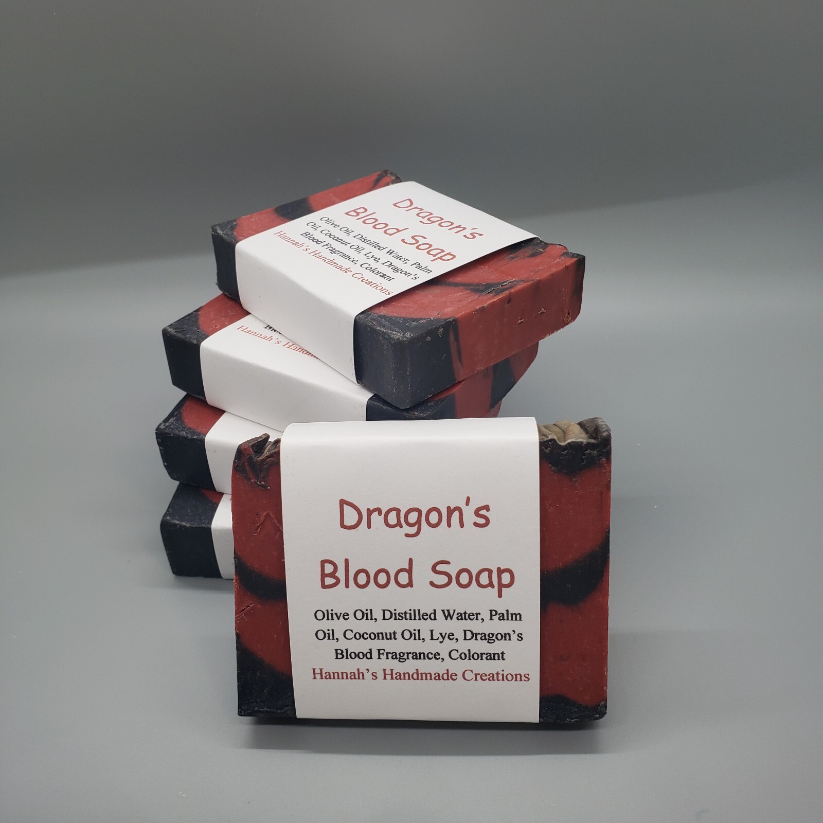 5 pack of Dragon’s Blood Soap – uniquely scented & made with a blend of 3 oils