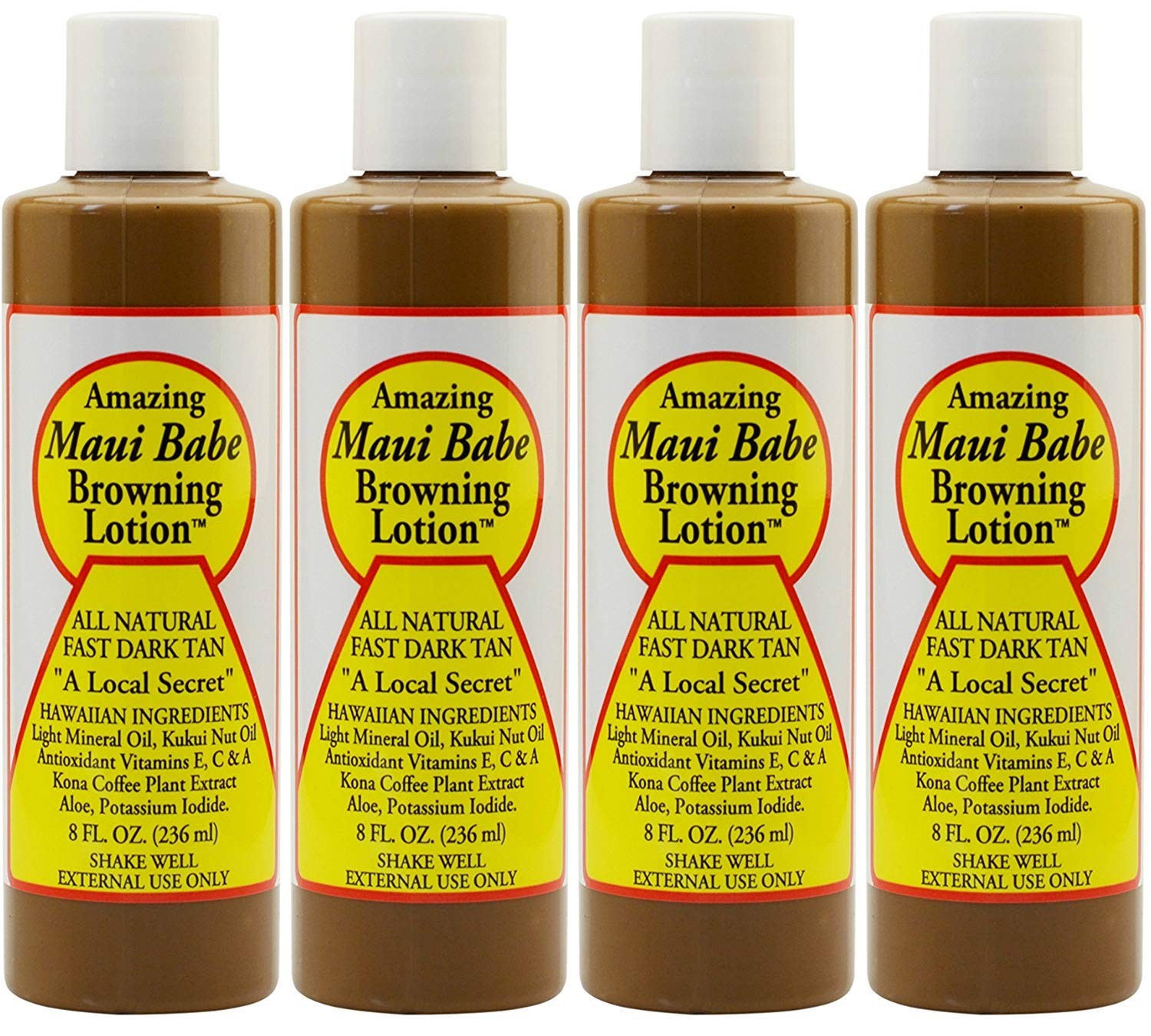 All Natural Self Tanner Pack of 4 8 Ounces Each Safe for All Skin Types