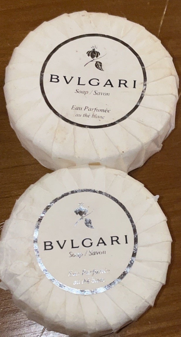 2 Bvlgari Travel Eau Parfumee au the Blanc Soap 2.6oz 1.76oz Italy New