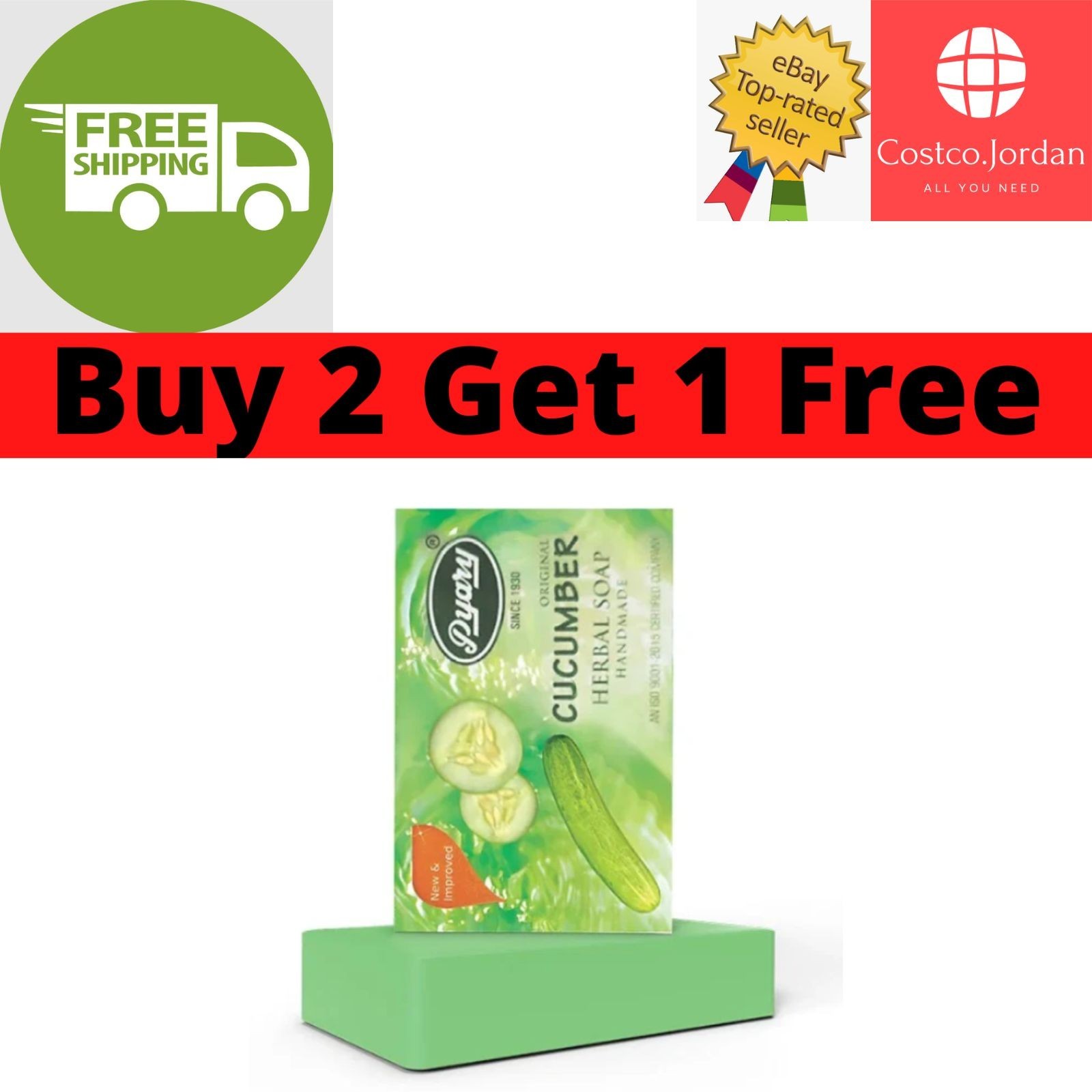 Indian Pyary Cucumber Original Herbal Soap – 75g Hand Made ⭐Buy 2 Get One FREE⭐