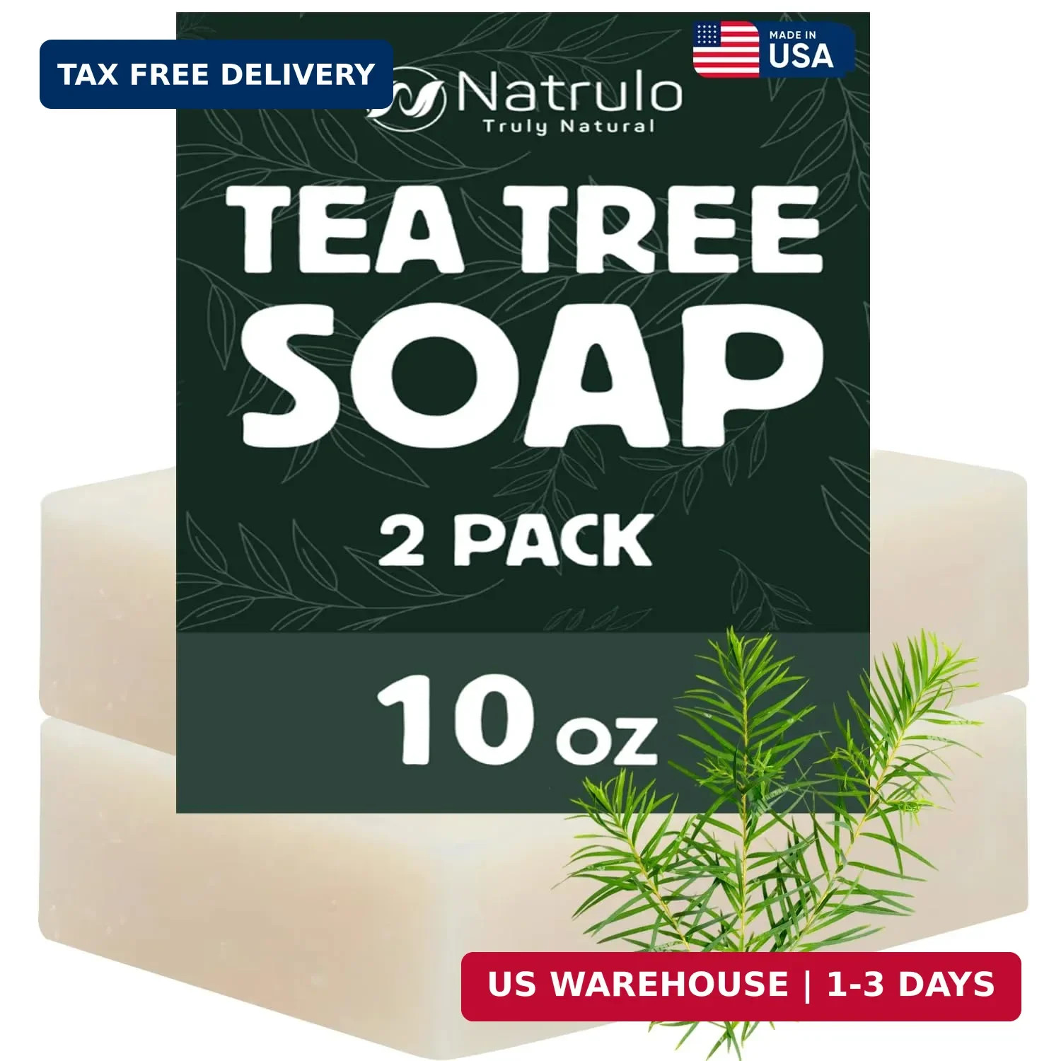 Tea Tree Soap – Natural Defense Tea Tree Oil Soap Bar for Face & Body – Remedy F