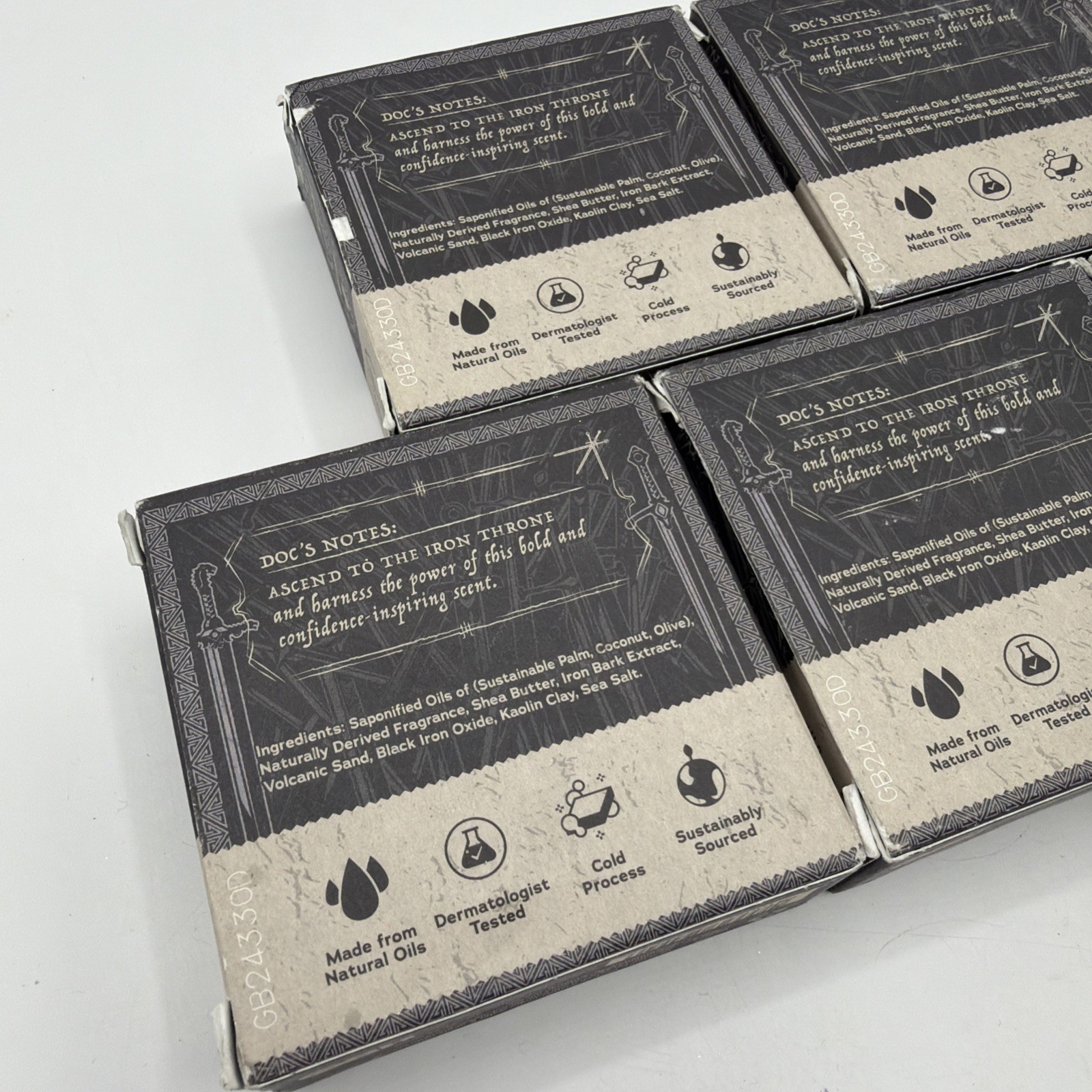 DR. SQUATCH Men’s All Natural Bar Soap Thousand Sword Scrub Game Of Thrones x5