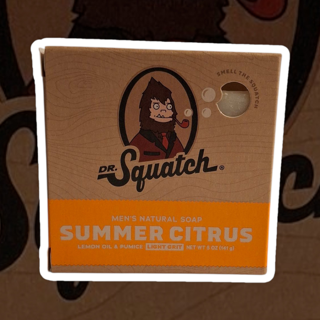 Dr. Squatch Limited Edition 5oz Bar Men’s Natural Soap Summer Citrus Light Grit!