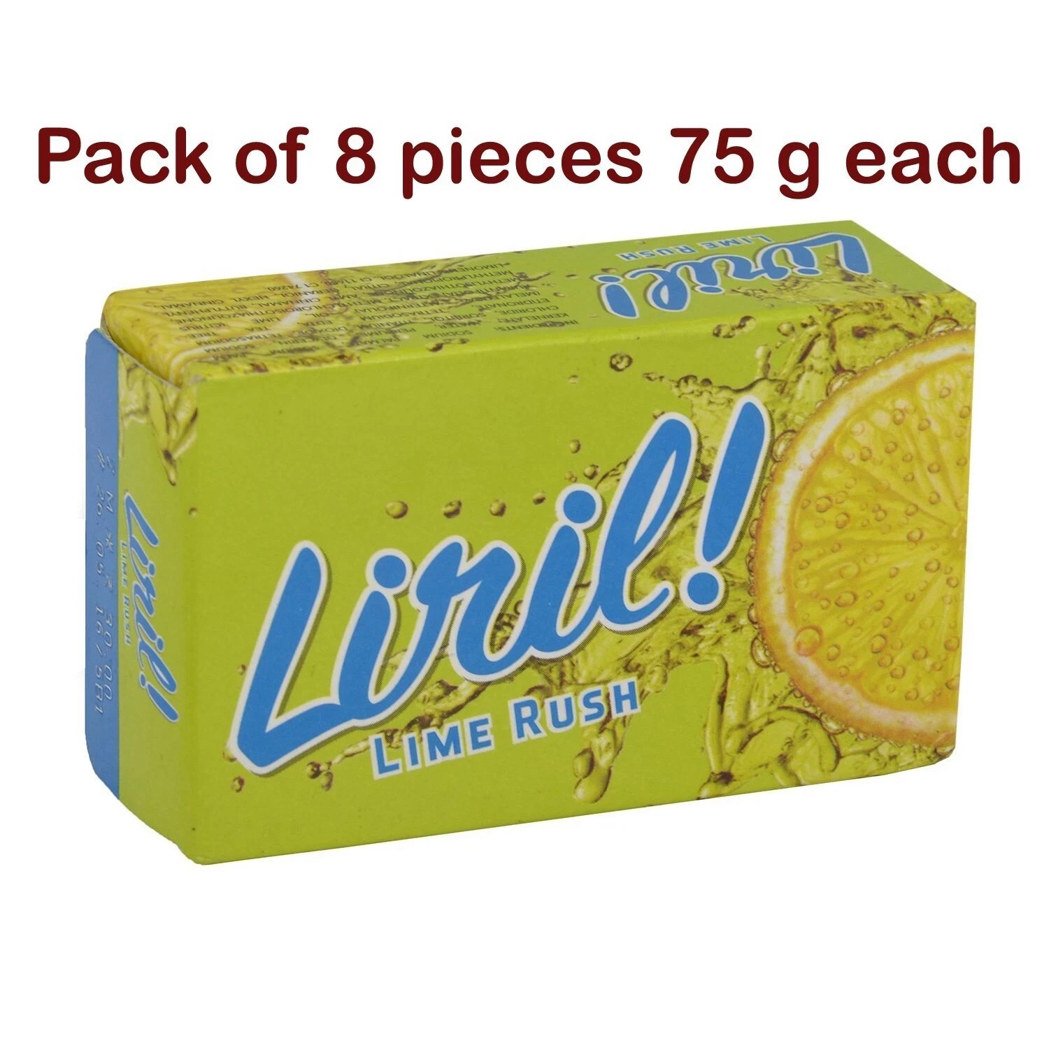 8 X Liril Lime Soap Bar, Fresh & Clean Skin – 75 Gram