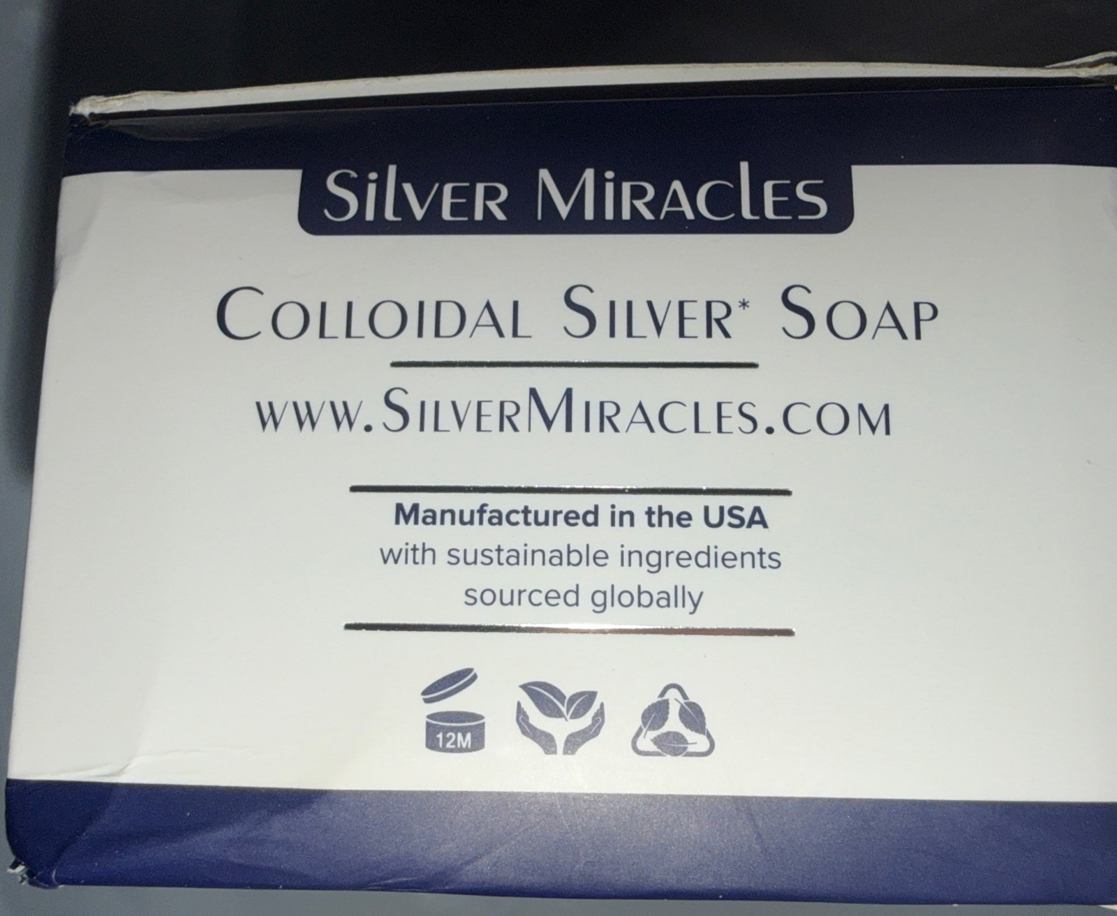Silver Miracles Colloidal Silver Unscented Extra Strength Soap Lot Of 6 Bars
