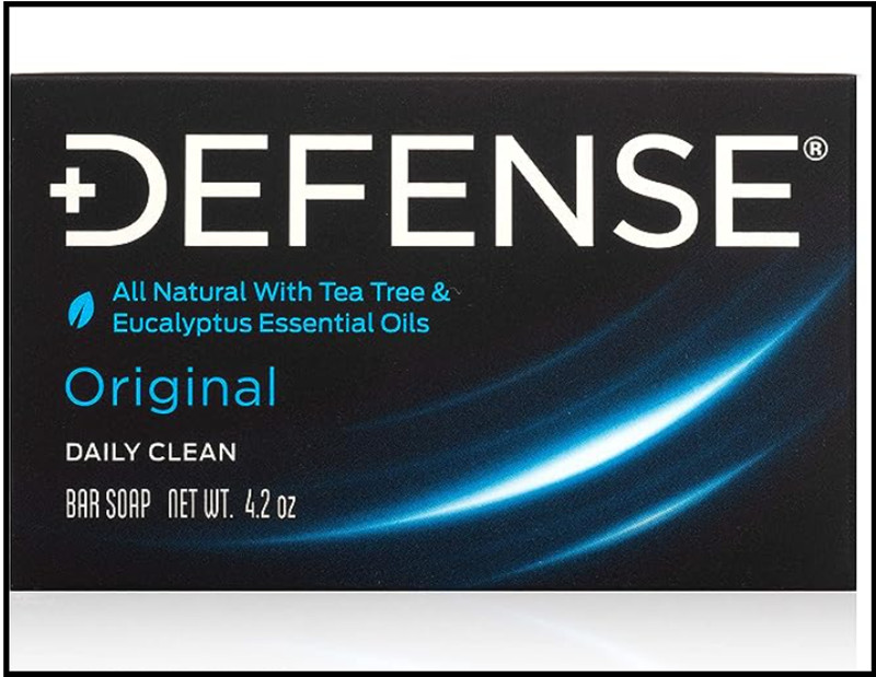 Defense Soap 4.2 Oz Antibacterial Bar – 100% Natural Tea Tree and Eucalyptus Oil