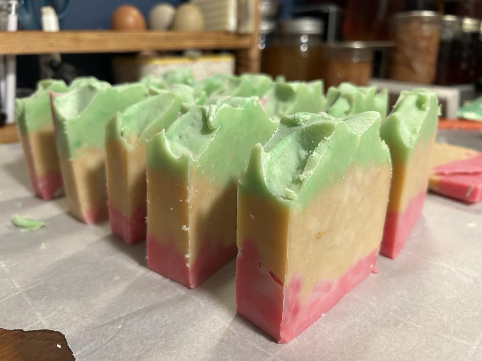 All Natural Soap w Coconut Oil, Olive Oil, Lemongrass with Coffee