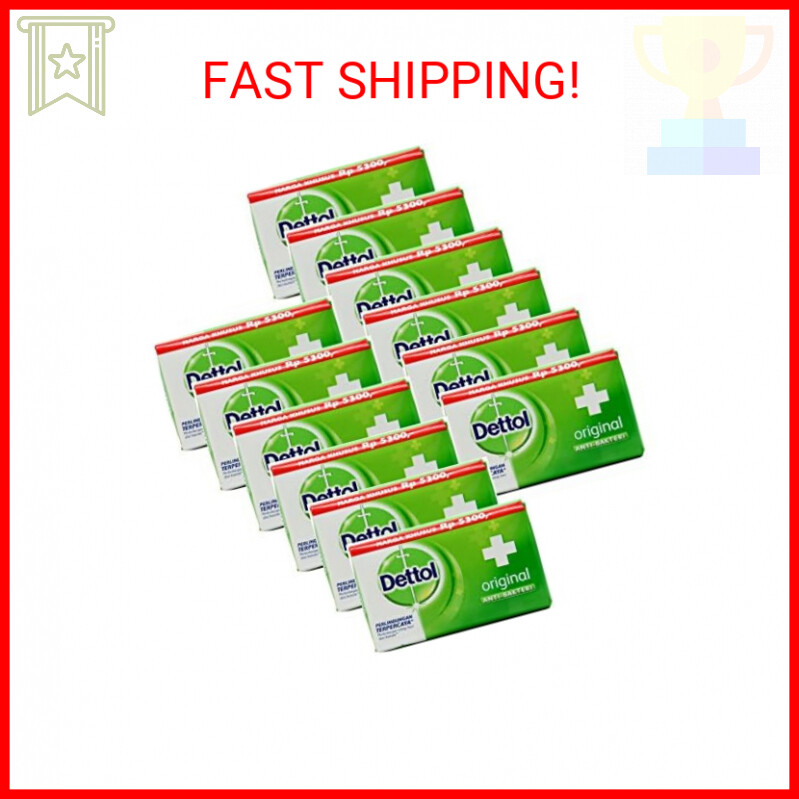 Dettol Anti-Bacterial Hand and Body Bar Soap, Original, 110 Gr / 3.88 Oz (Pack o