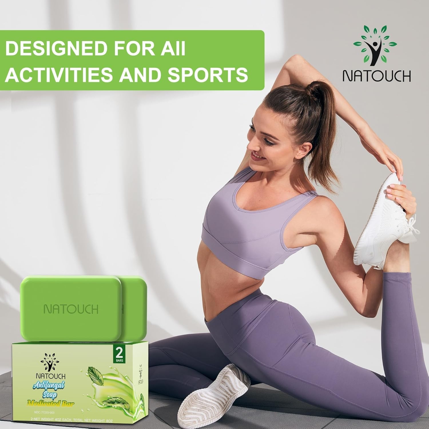 Antifungal Medicated Soap Bar, Athletes Foot Jock Itch Ringworm Yeast Infection