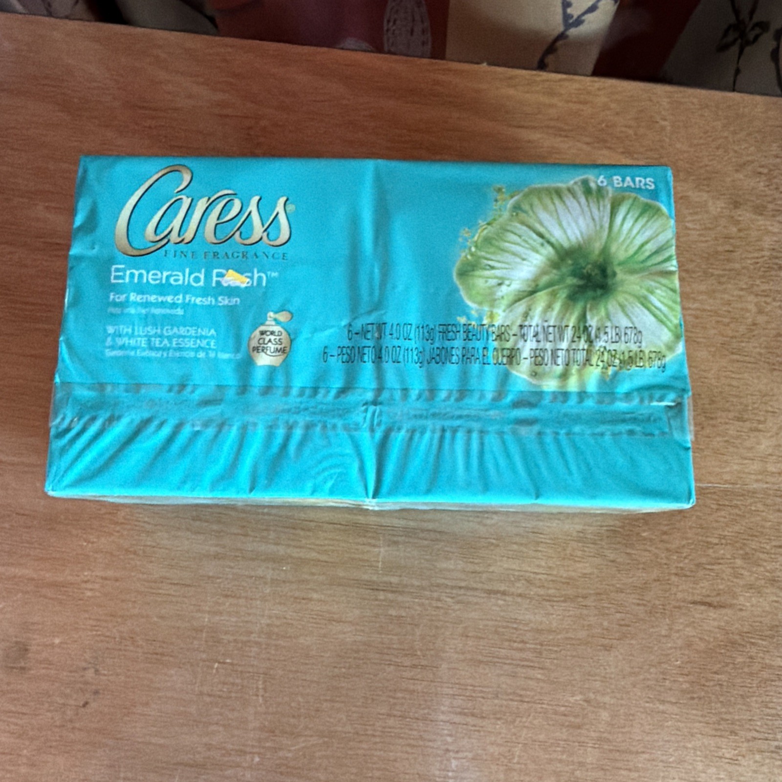 6 Bars Caress Emerald Rush Beauty Bars Lush Gardenia & White Tea NEW Bar Soap