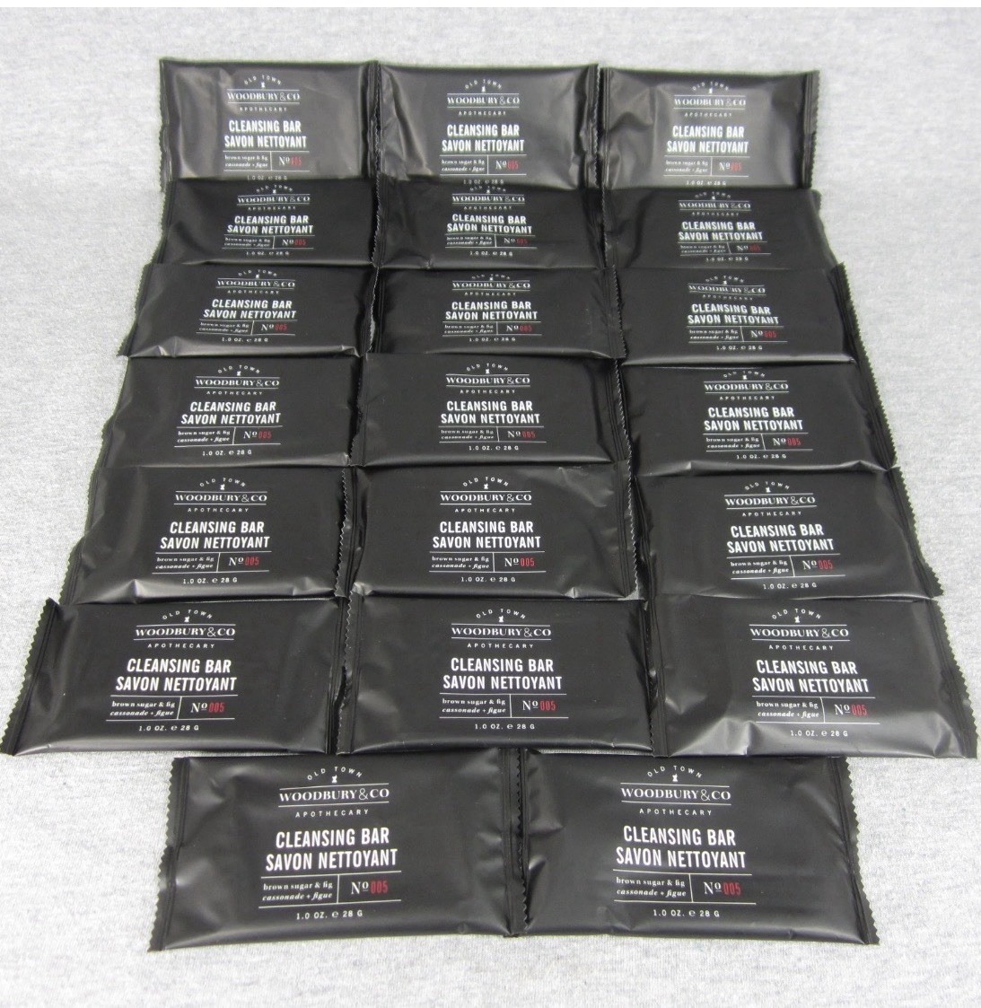20 Pack Woodbury & Co. Cleansing Bar SOAP Brown Sugar & Fig Travel Size Wyndham