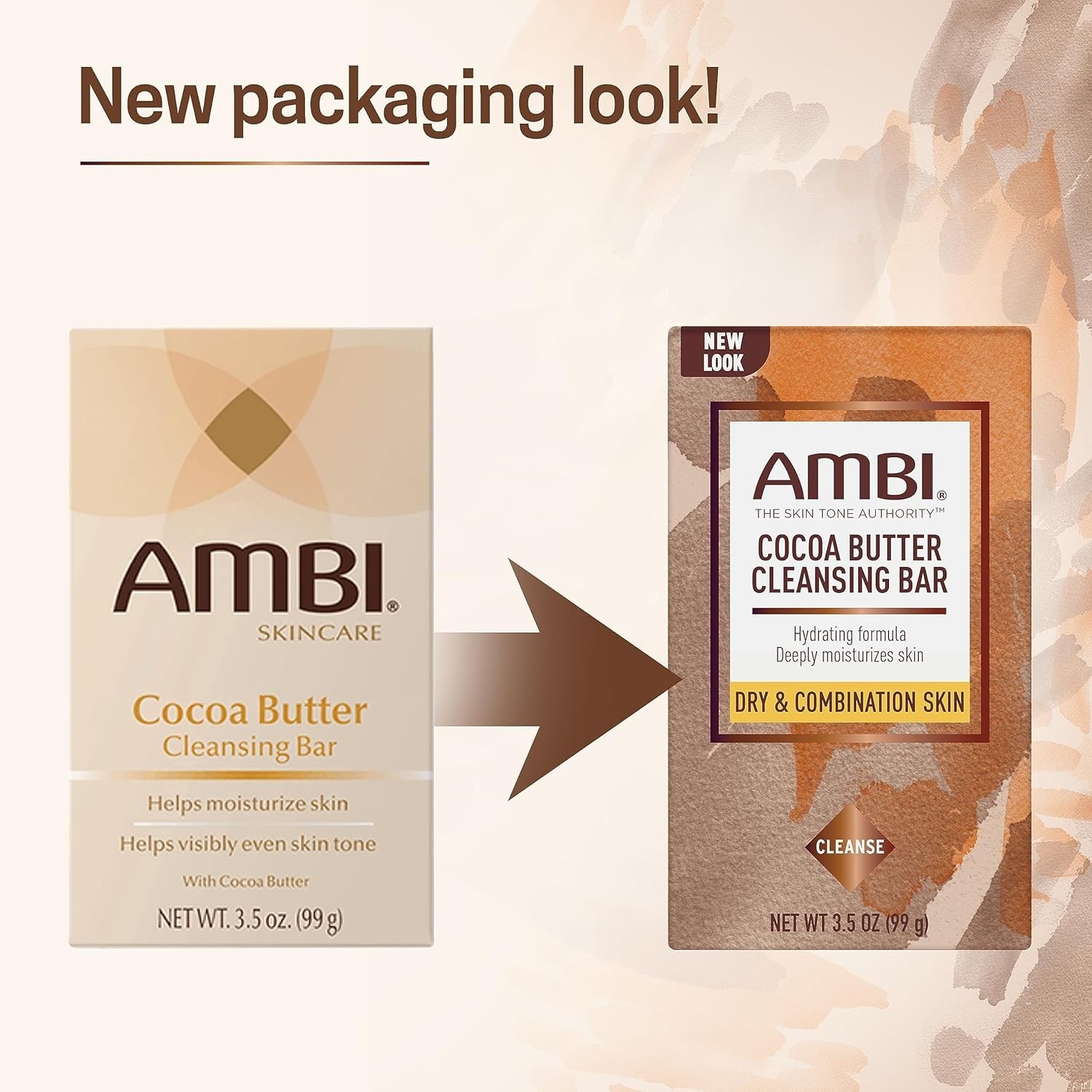 Ambi Cocoa Butter Cleansing Bar, 3.5 Ounce (Pack of 1), RED