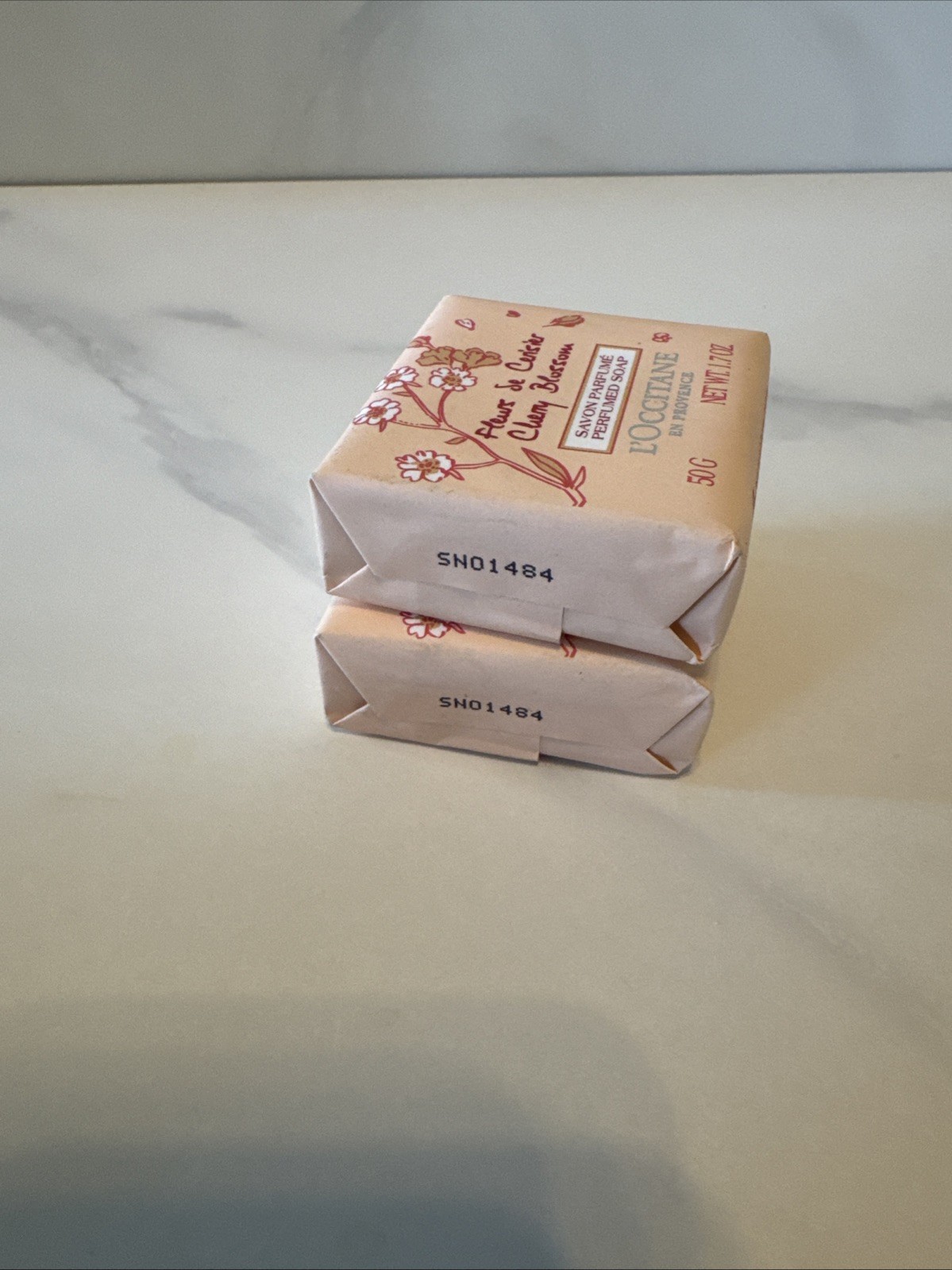 L’Occitane En Provence Perfumed Soap Cherry Blossom Lot Of 2. 50g./1.7oz. each.