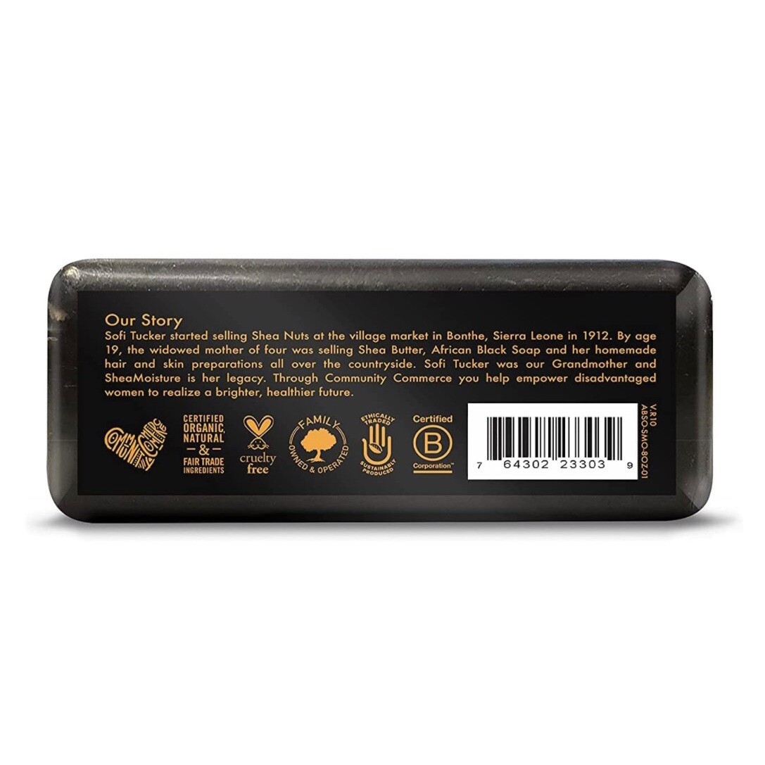 New Shea Moisture African Black Soap Bar Acne Prone & Troubled Skin 3 Pks