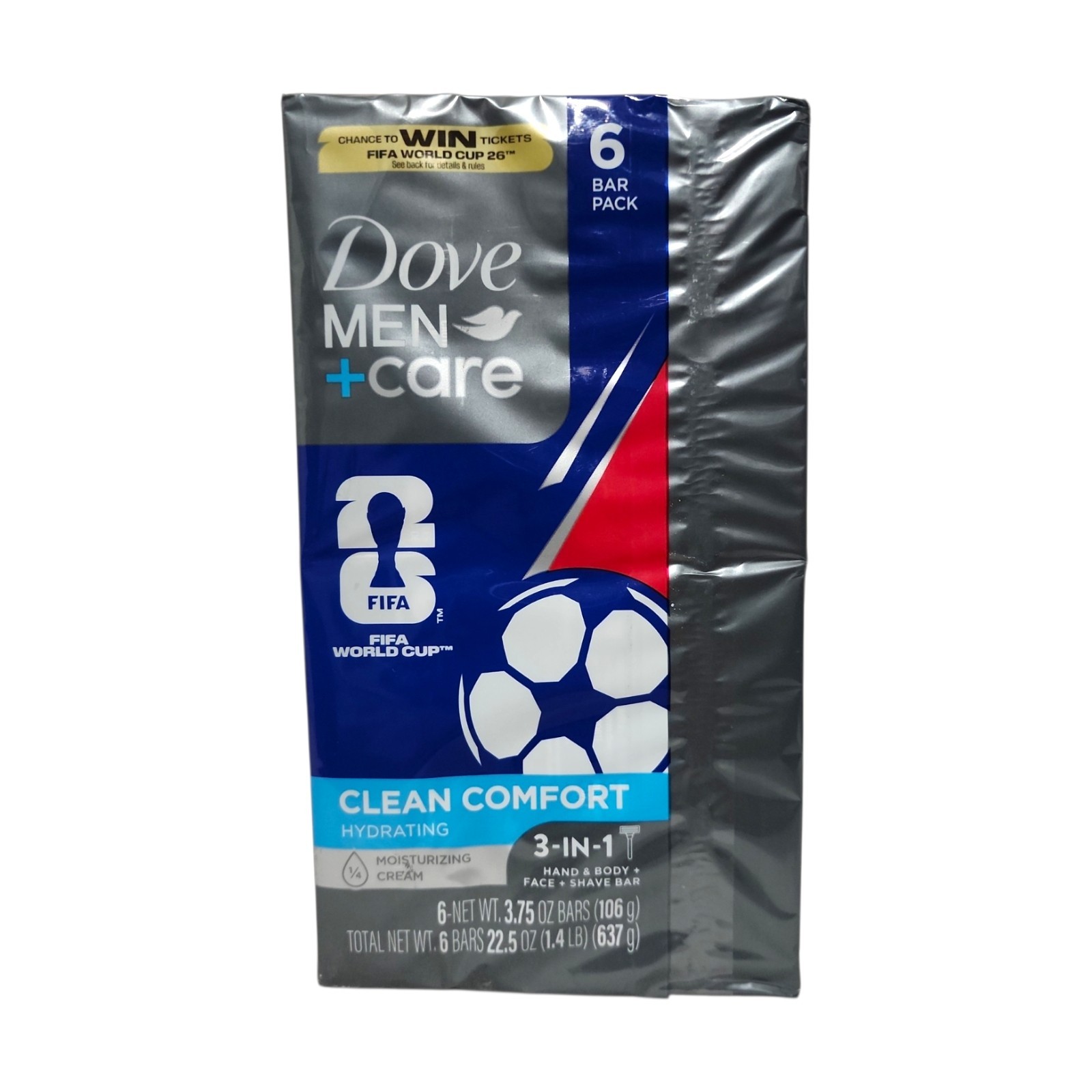 2 Dove Men+Care Deep Clean & Clean Comfort Bar Soap, 12 Bars, 3.75 oz ea- BUNDLE