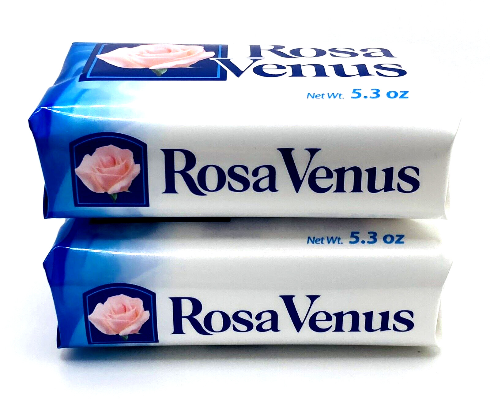 (2 Pack) Rosa Venus White Bar Soap 5.3 oz. Jabón Rosa Venus Blanco