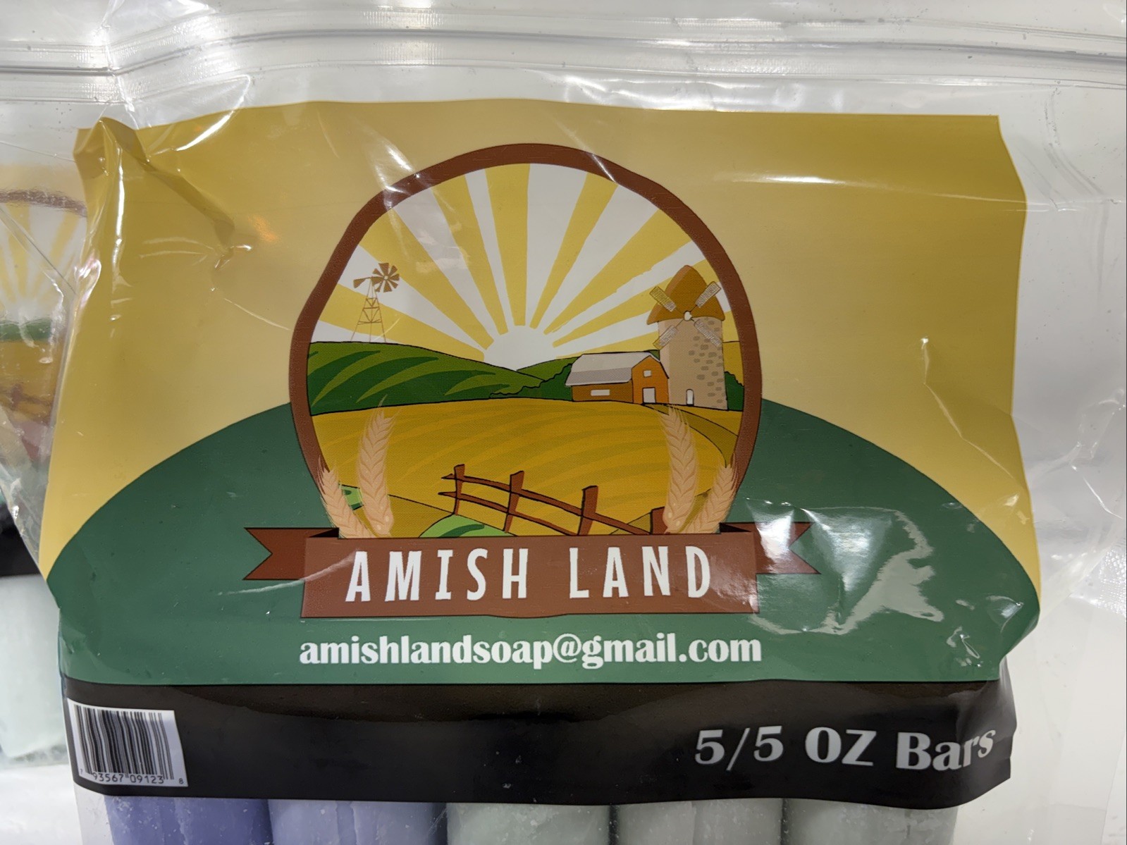 AMISH LAND BAR SOAP 10 5OZ BARS TOTAL 2 BAGS