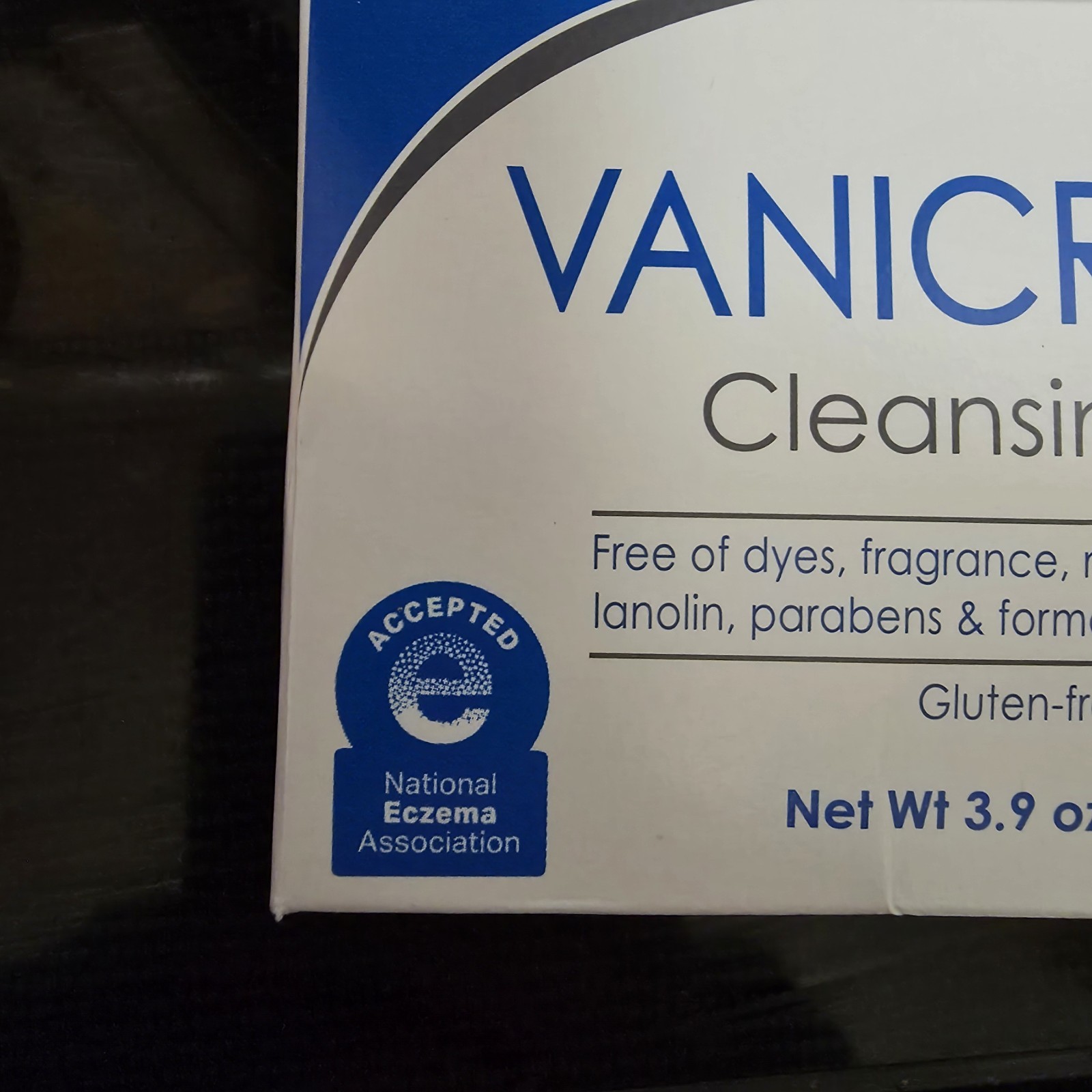 Vanicream Cleansing Bar, Fragrance Free, 3.9 Ounce Bar