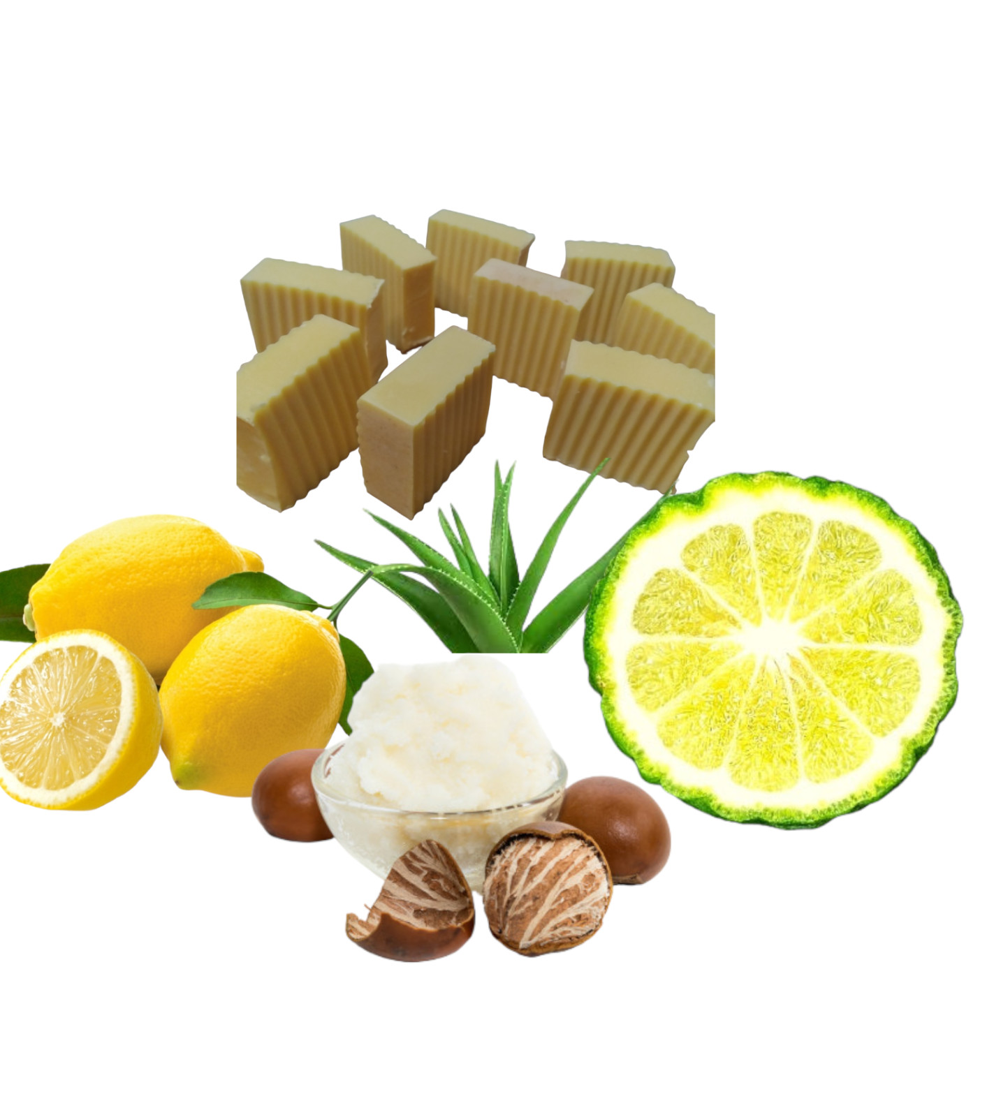 LEMON BERGAMOT ALOE VERA SOAP-Formulated with fresh fruit-Reduces Dark Spots