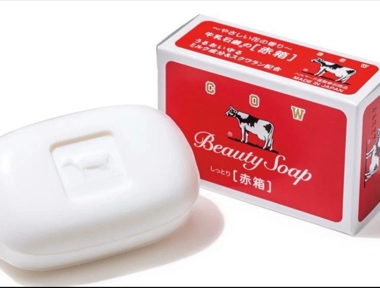Cow Beauty Soap Red Box 6 Bar Set Made in Japan J-Beauty Rose Scent NEW