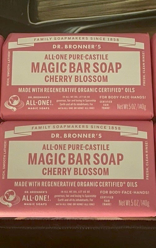 Dr Bronner’s Limited-Edition Organic Cherry Blossom Magic Bar Soap 2 – 5oz Bars