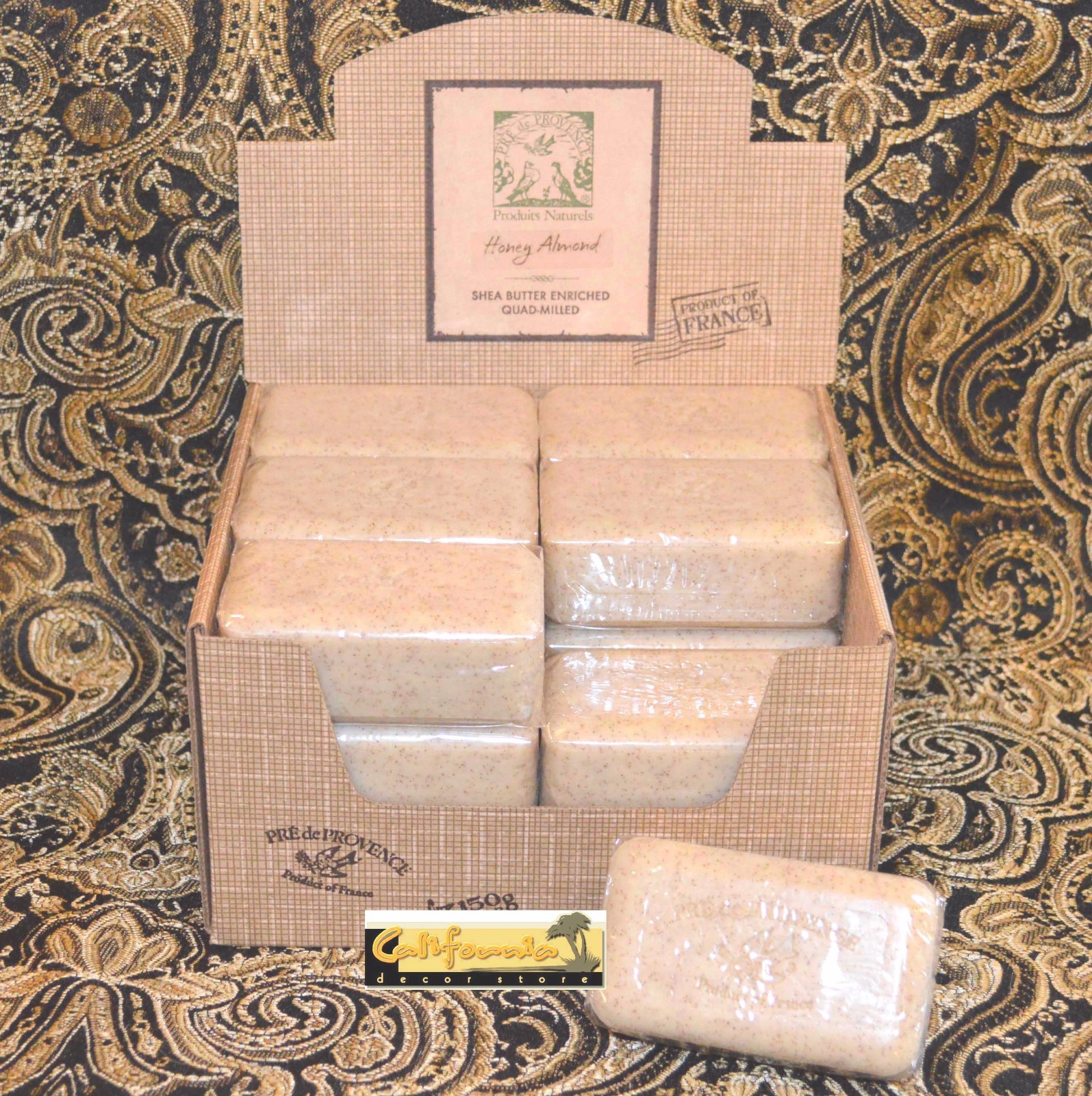 Pre de Provence HONEY ALMOND Case 18x 150 Gram French Soap Bath Shower Bars Shea