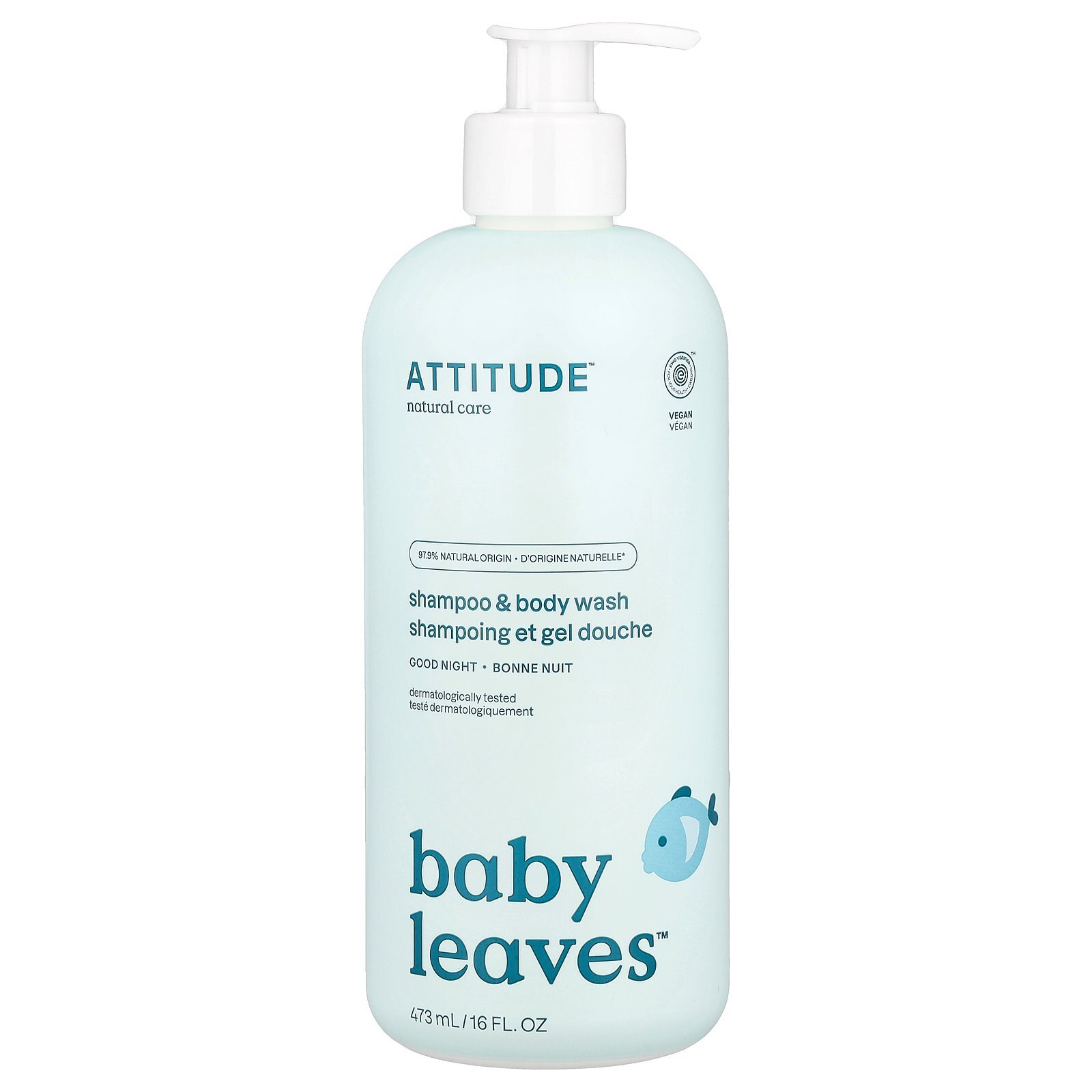 Natural Care, Baby Leaves™, Shampoo & Body Wash, Good Night, 16 fl oz (473 ml)