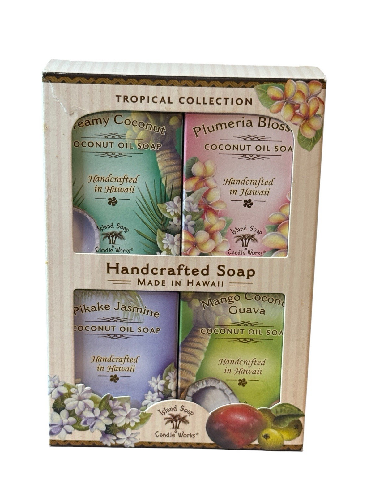 Island Soap and Candle Works Handcrafted Hawaii Soap Tropical Collection 4 Bars