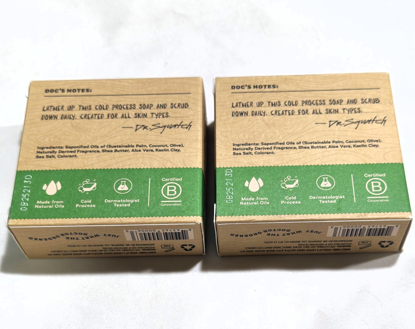2 PACK – Dr. Squatch Soap Men’s Natural Soap – Cool Fresh Aloe, Zero Grit 5 oz