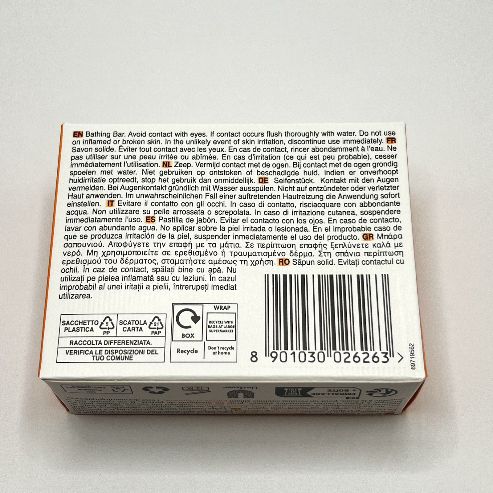 12 Pack Pears Pure & Gentle Transparent Soap 100g Bar Soap, Orange