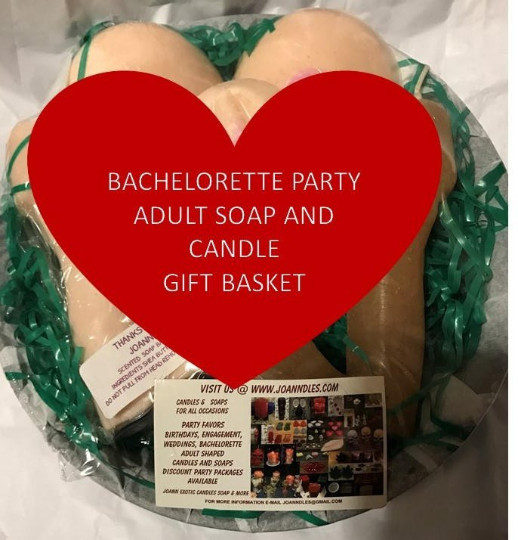 Adult Candle & Soap Gift basket great for Bachelorette party By Joanndles